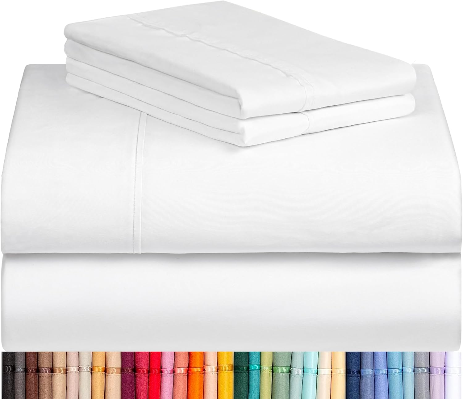 4-Piece Twin Bed Sheet Set, Deep Pockets 18