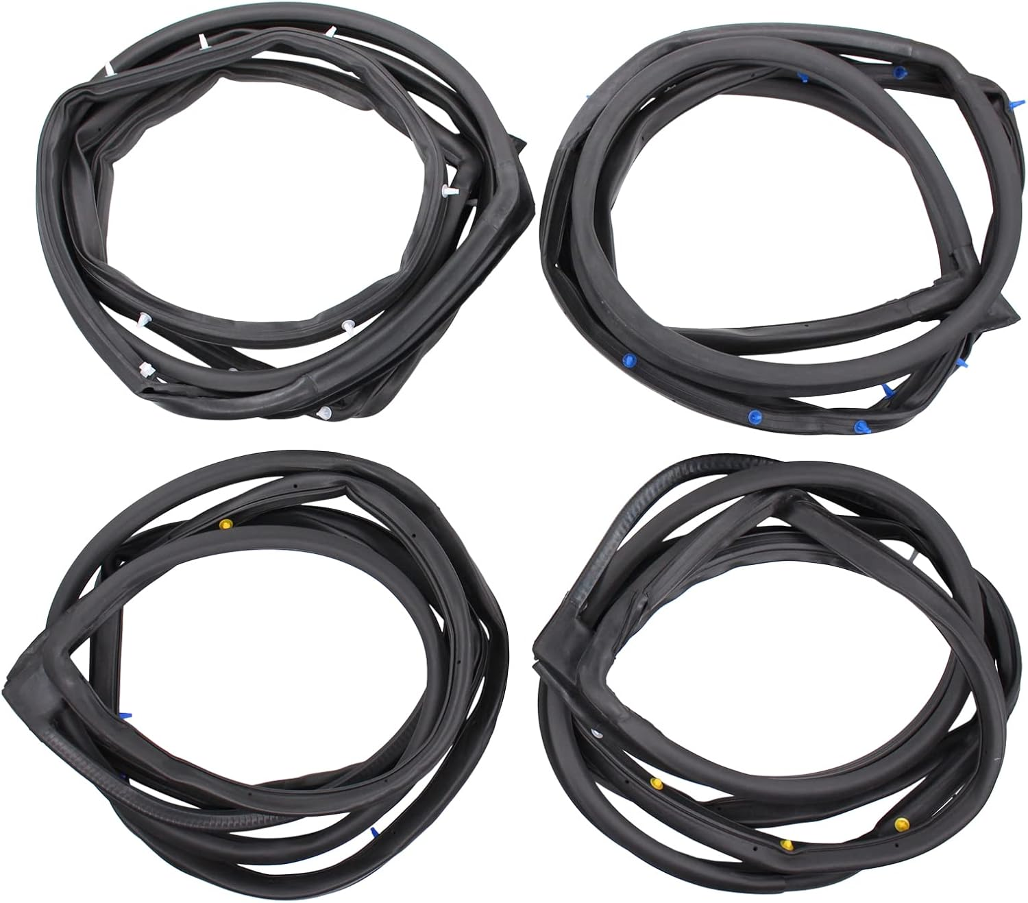 Front and Rear Door Rubber Seal Gasket Weatherstrip Molding for Honda Civic Sedan 2006-2011