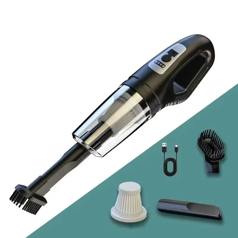 Car Handheld Vacuum Cleaner Cordless Rechargeable Powerful Suction Mini Vac Pro