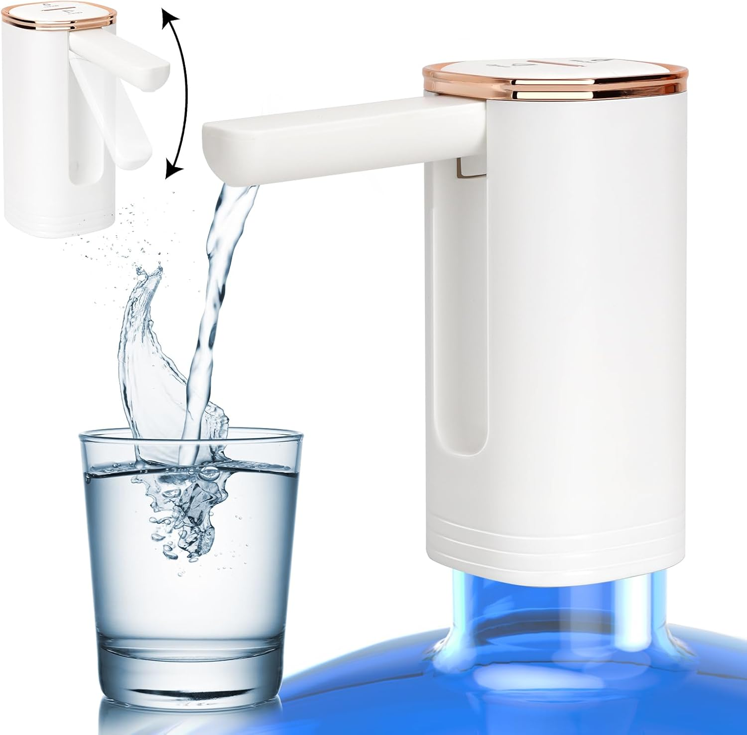Dispensador Agua Electrico Portatil Plegable USB para Botella 5 Galones