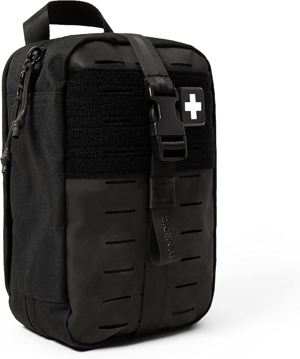 Myfak Standard Ifak First Aid Kit - 132 Life Saving Trauma and Medical Items - HSA&FSA Eligible Survival Kit for Camping or Your Car - Black