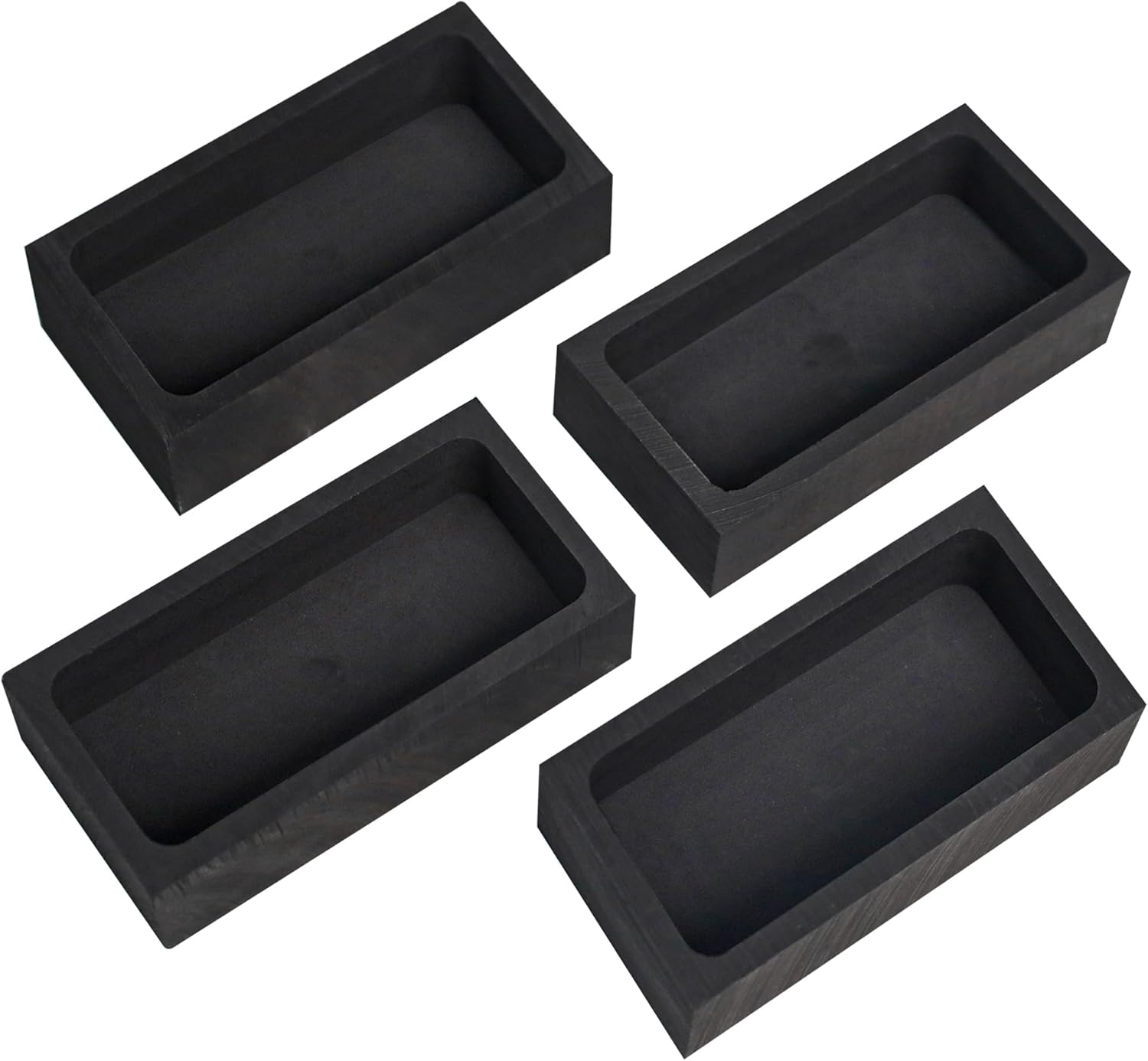 4Pzs Moldes Grafito 1kg Fundicion Oro Plata Aluminio Cobre Bronce Herramientas