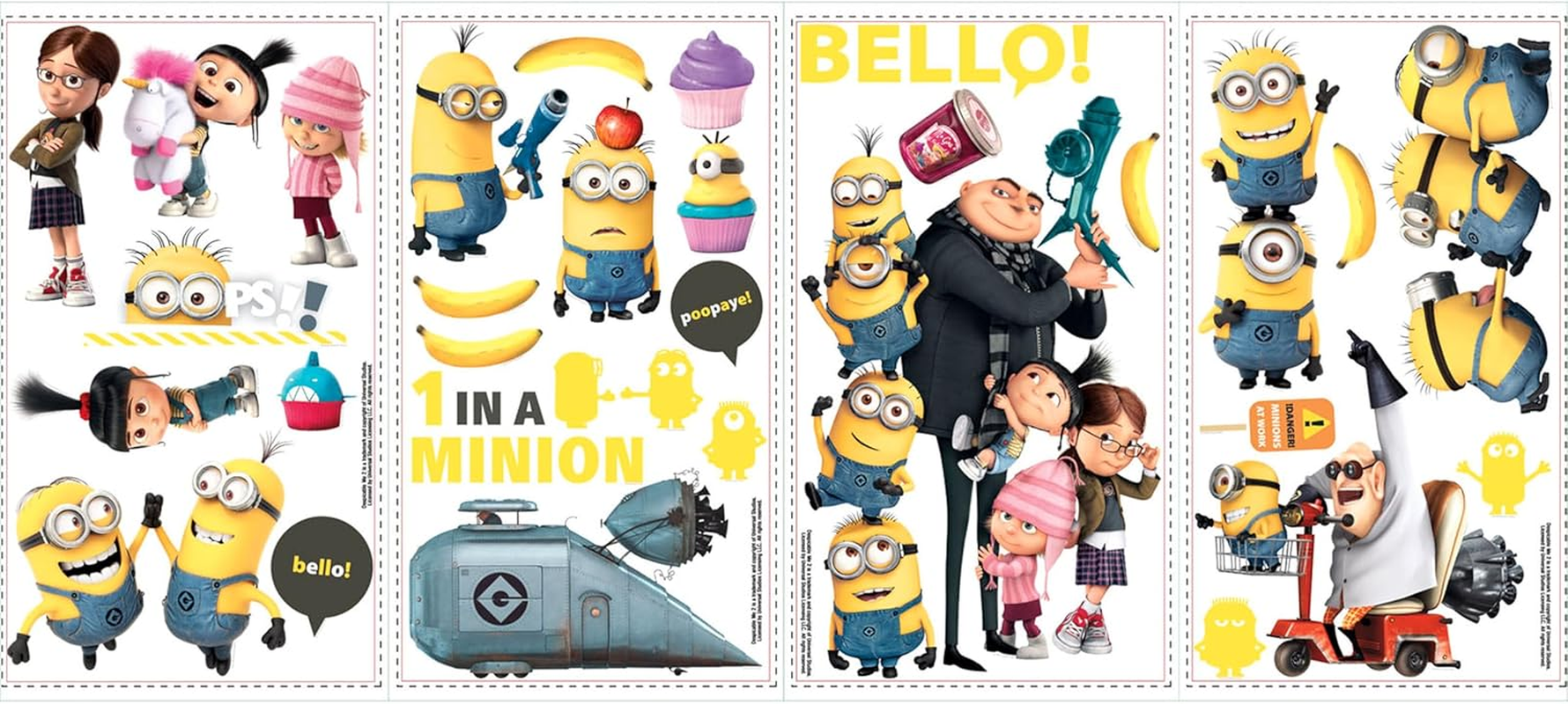 Despicable Me 2 Peel and Stick Wall Decals by , RMK2080SCS