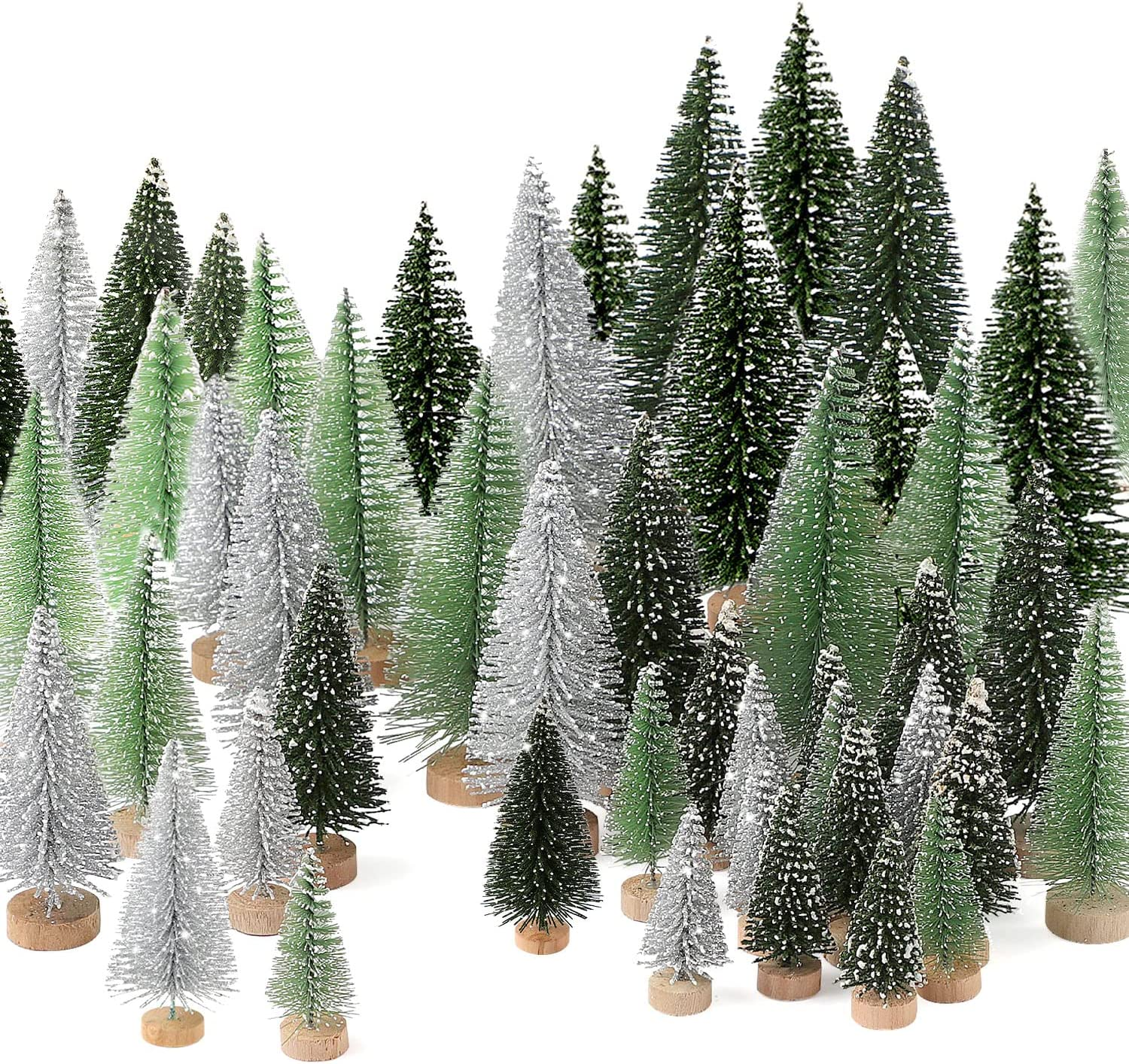 30Pcs Mini Christmas Trees - Artificial Christmas Tree Bottle Brush Trees