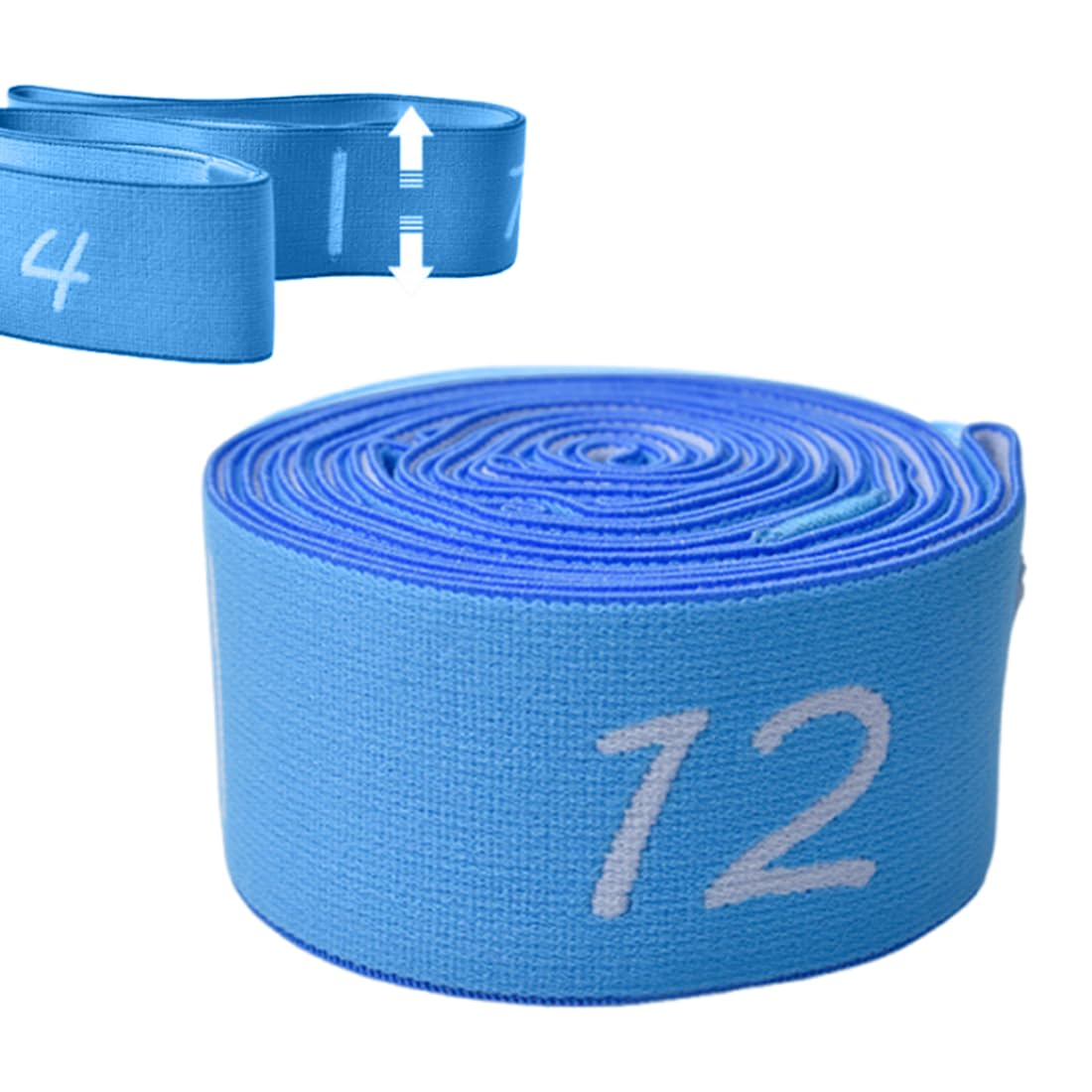 Yoga Band Yoga Gurt Yoga Strap Yogaband Dehnband Stretching Band Yoga Stretching Strap Yoga Stretch Gurt Geeignet Für Pilates, Tanz, Gymnastik Effektives Dehnung (12 Schleifen) (Blau)