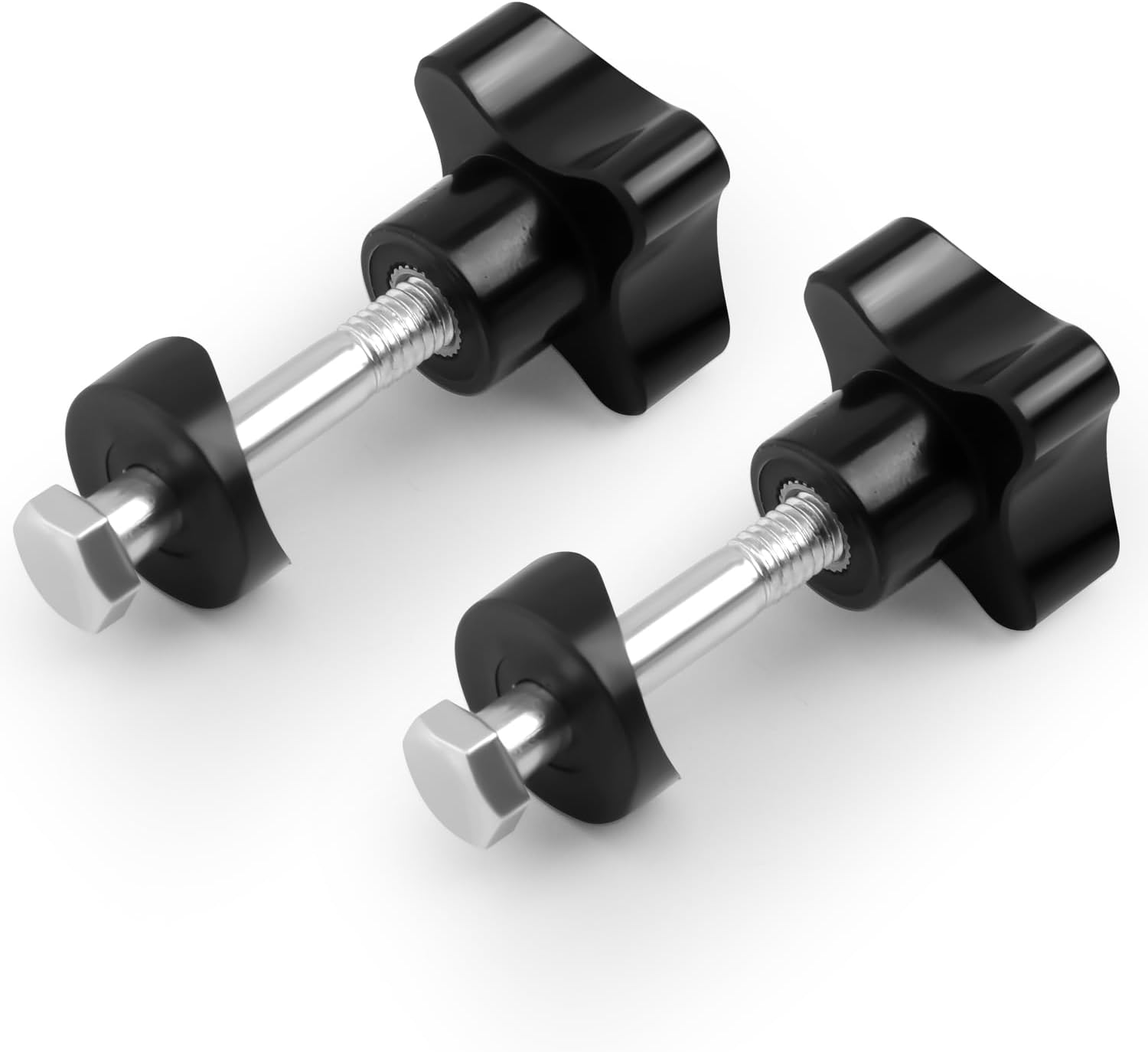 2 Sets Rollator Walker Replacement Arm Adjustment Knobs Comfortable Universal Parts for Drive Rollator (Black) Medium