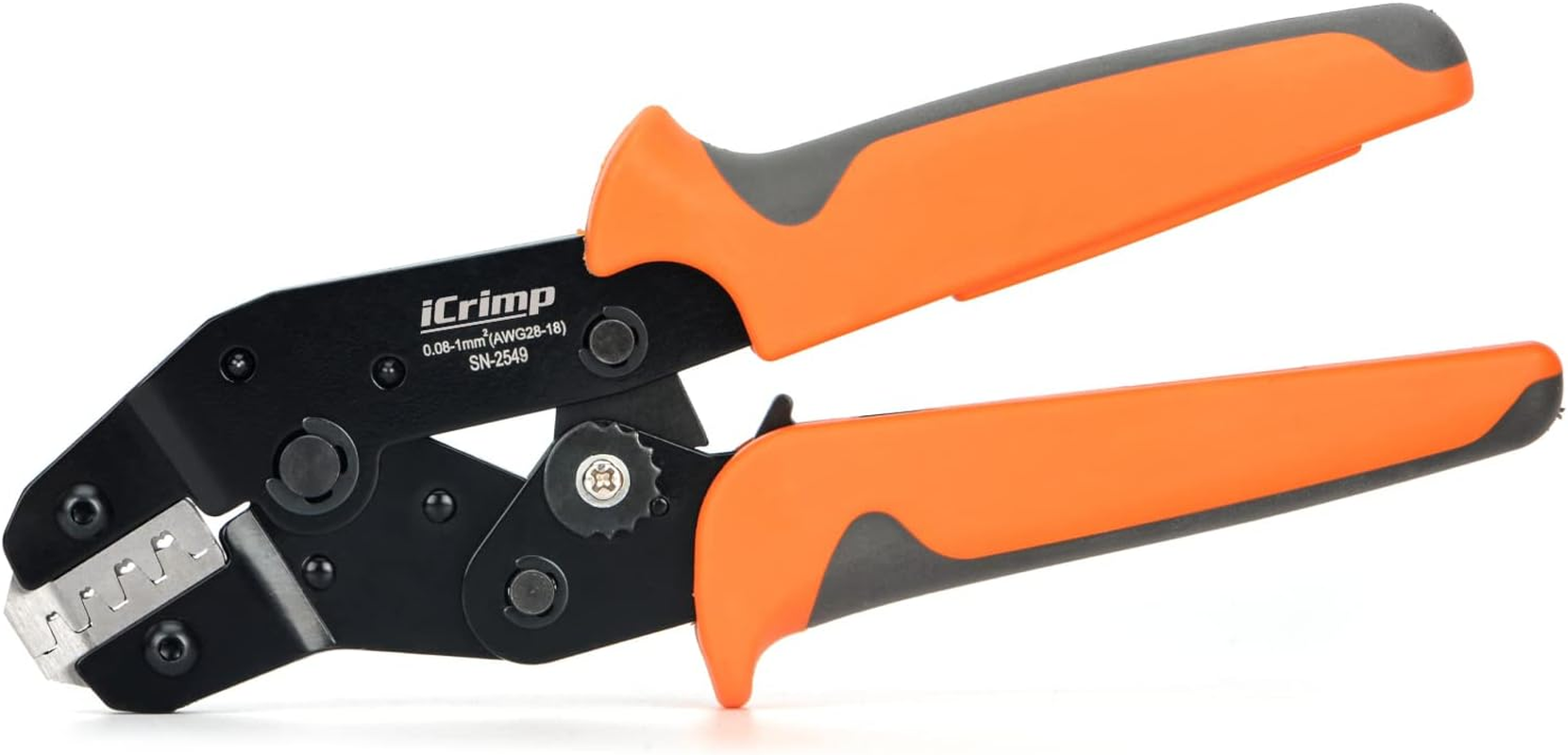Icrimp SN-2549 Ratcheting Wire Crimping Tools for JST ZH 1.5Mm, PH 2.0Mm, XH 2.5Mm, VH 3.96Mm, JWPS 4.0Mm Pitch, Dupont 2.54Mm Pitch Open Barrel Terminals, AWG28-18 (0.08-1.0Mm²)