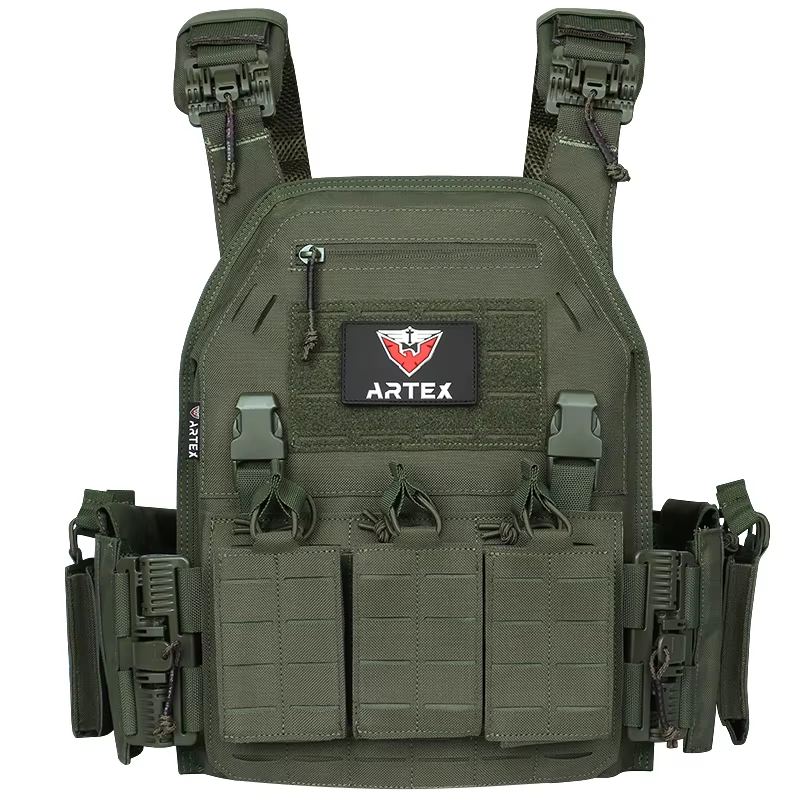 Artex New Combat Vest 6094 Quick Detachable Light Laser Cut Tactical Vest Black Gear to Carry Airsoft Carrier Combat Equipment