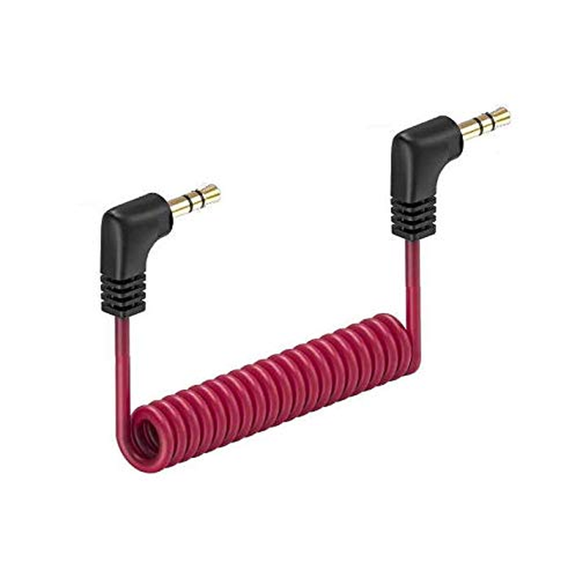 3.5Mm TRS to TRS Patch Cable Cord Wire for Canon, Nikon & Other Cameras with 3.5Mm Mic Jack, Compatible with Rode Videomicro, Wireless GO II, Movo, Gopro Pro with Mic Adapter & Other External Mics