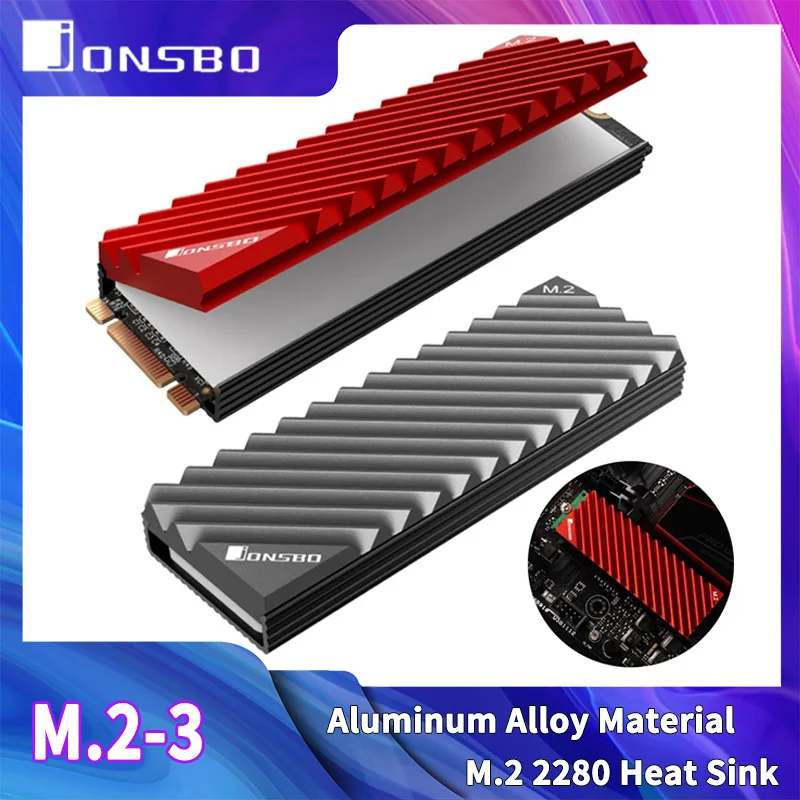 M.2 2280 Solid State Hard Disk Aluminum Heatsink with Thermal Pad for m2 Desktop PC Thermal Gasket PC Accessories