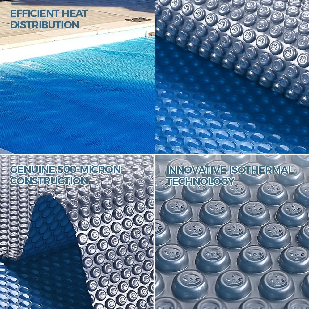 Groverdi Pool Cover 500 Micron Bubble Blanket Heavy Duty Outdoor Swimming Rec... - Picture 7 of 17