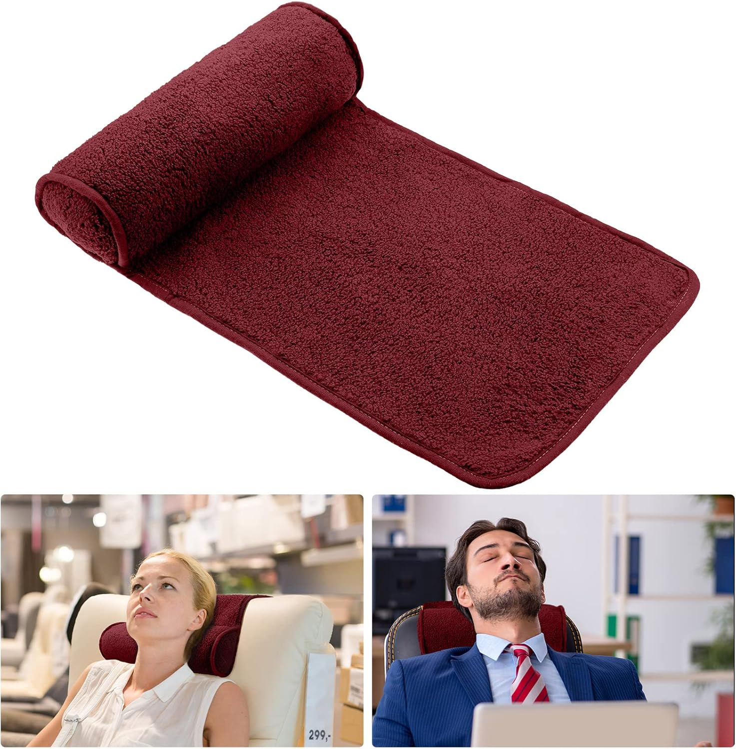 Weysat Neck Pillow for Recliner Head Pillow Adjustable Plush Pillow Neck Roll... - Picture 12 of 19