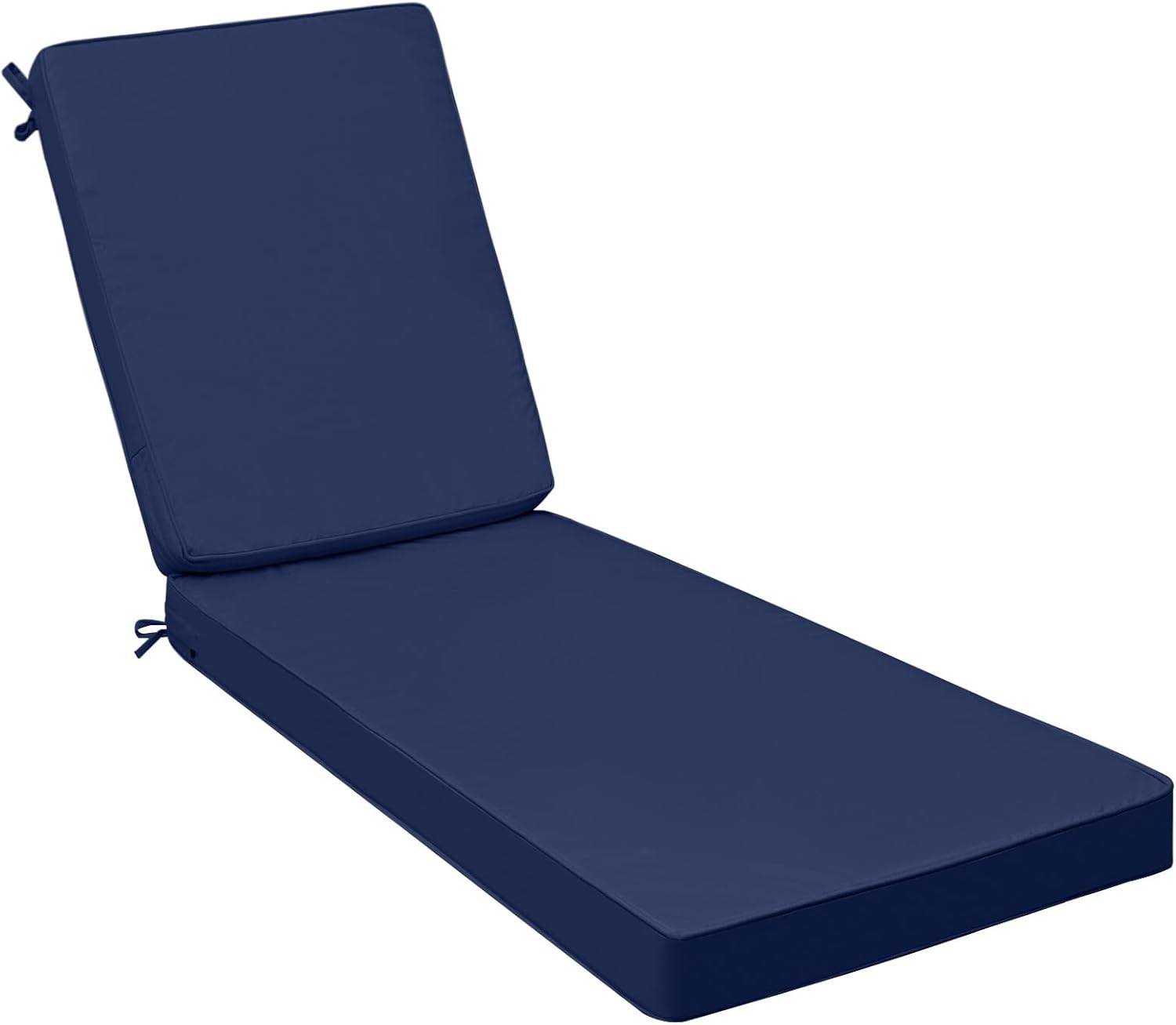Navy Blue Outdoor Chaise Lounge Cushions, Waterproof & Fade-Resistant, 74
