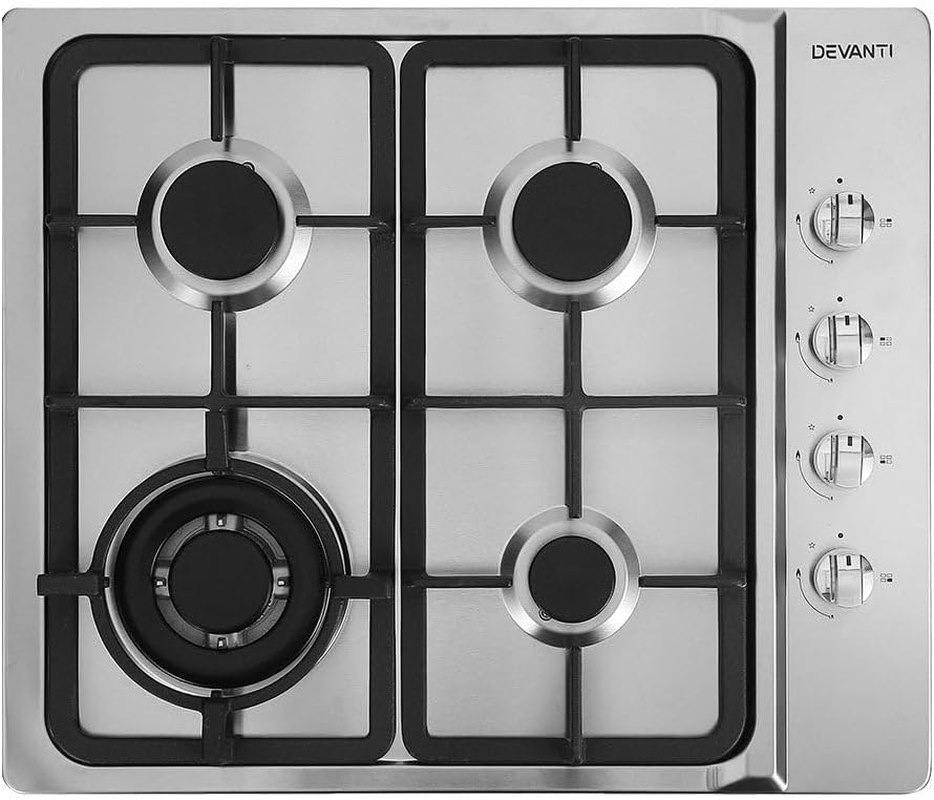 Devanti Gas Cooktop, 90cm 5 Burner Portable Stove Electric Cooktops Wok Burne... - Picture 13 of 18
