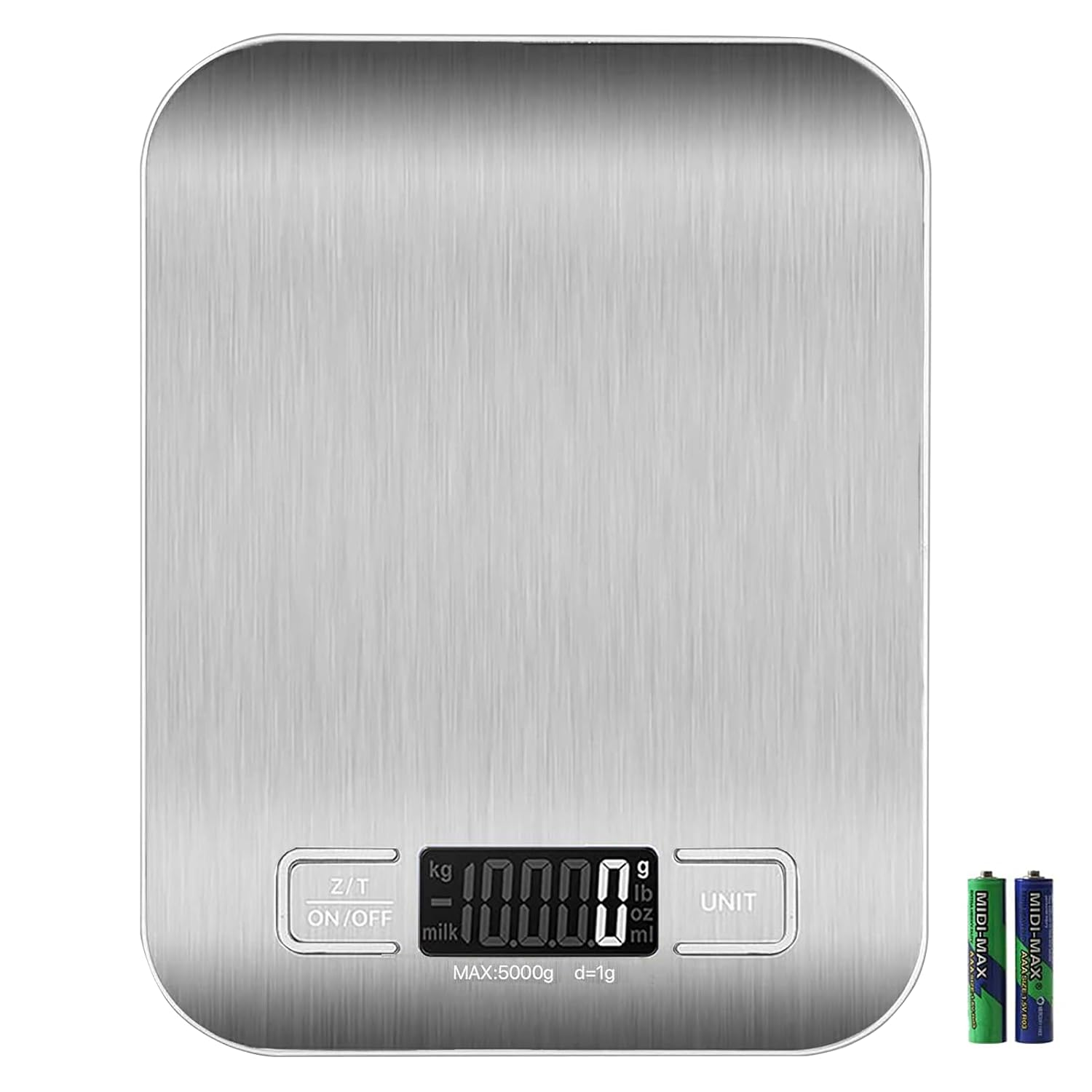 Báscula de alimentos con USB recargable, báscula de cocina digital de 11 lb