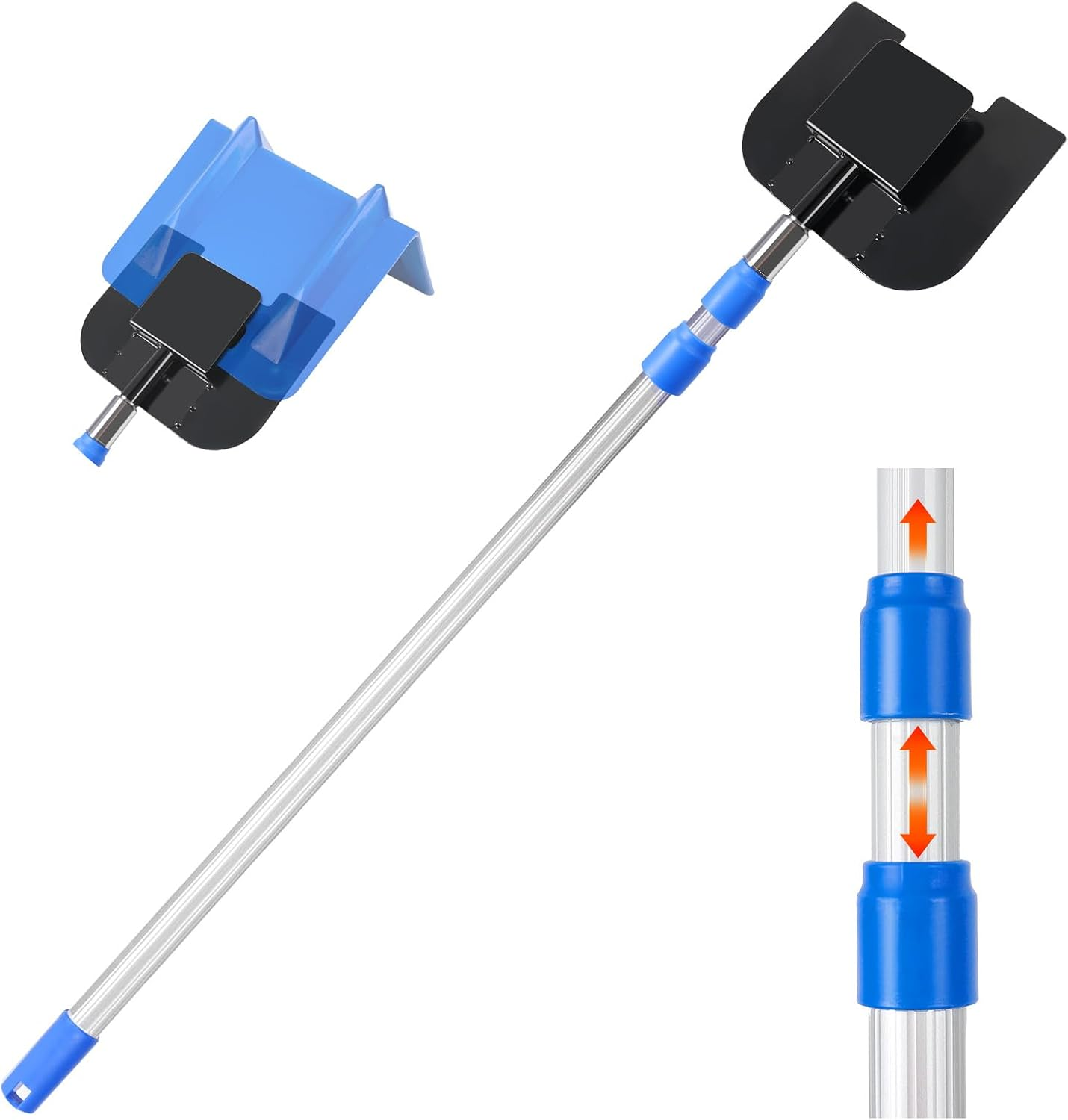 8.2Ft Edge Protector Pole Extension Handle, Corner Protector Pole for Flatbed Adjustable V Edge Guards Handle for Board Corner Protector