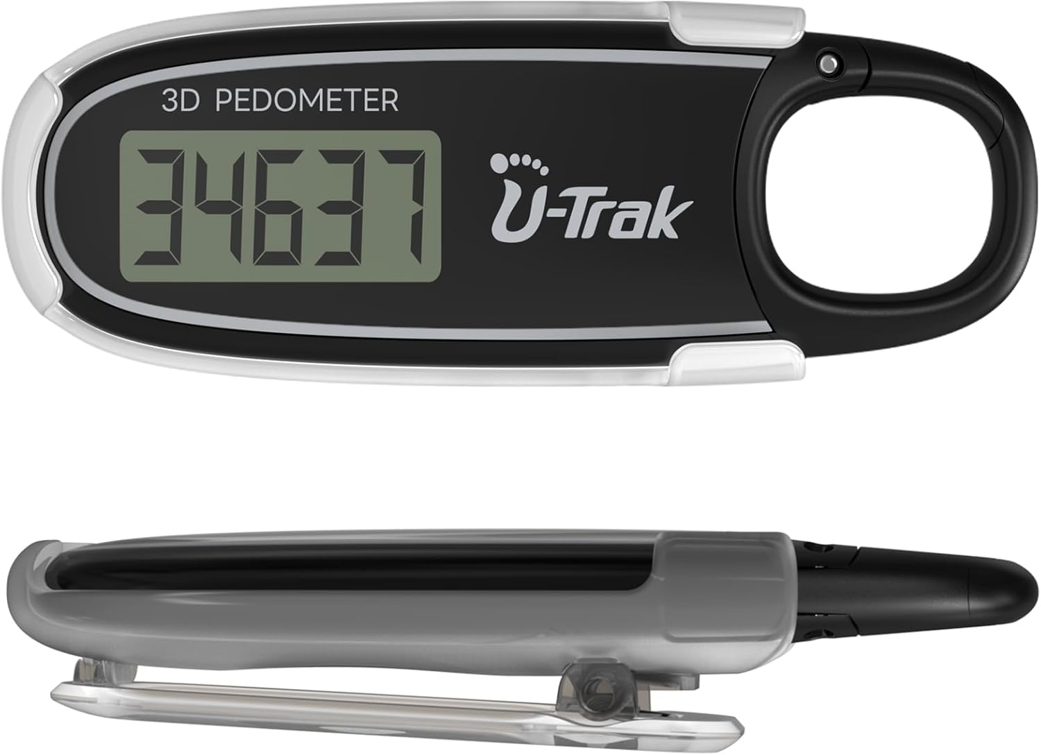 Podometro 3D caminar mosqueton contador pasos sencillo preciso hombres mujeres