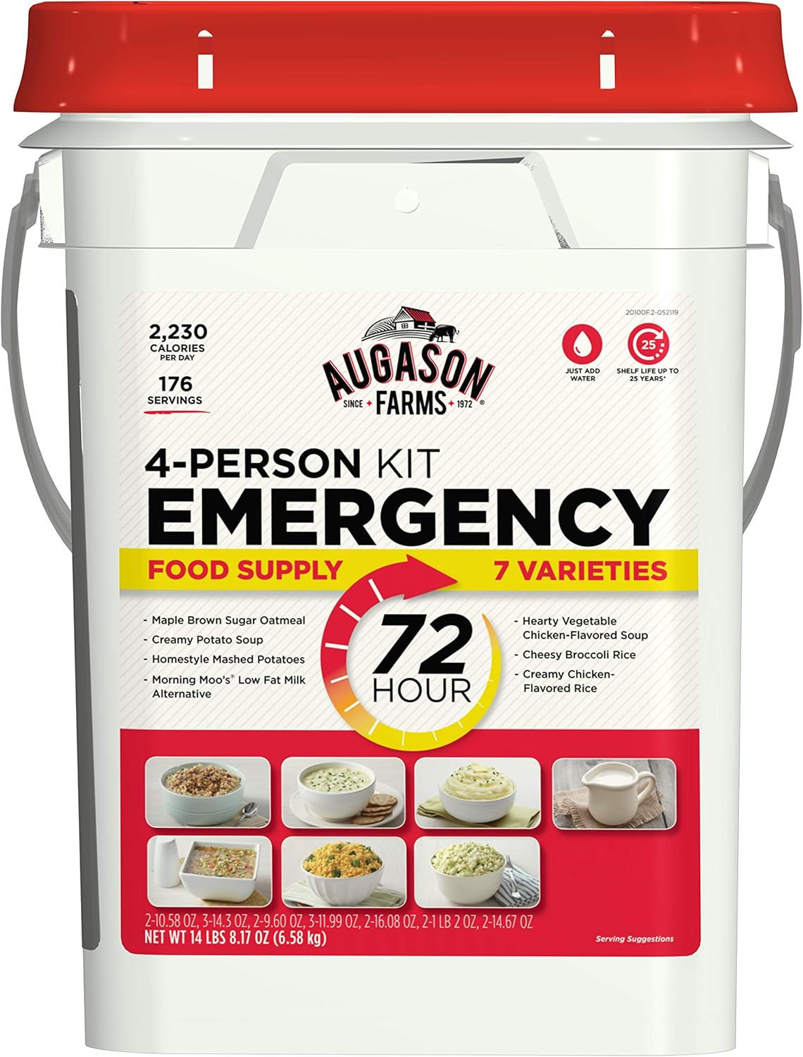 72-Hour 4-Person Emergency Food Storage Kit 14 Lbs 7 Oz