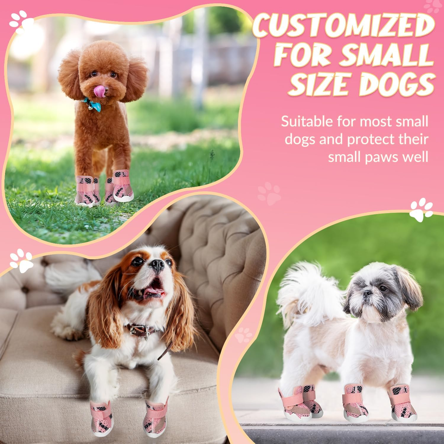 AUTOWT Dog Boots, 2 PCS Breathable Dog Paw Protector, Dual Outdoor Non-Slip D... - Picture 7 of 18