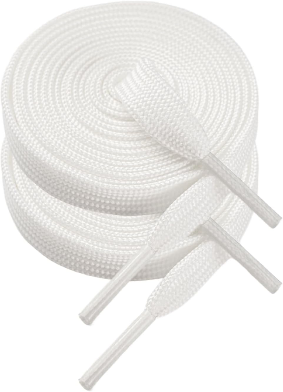 2 Pairs Shoelaces for Sneakers 8 Mm Wide Flat Shoelace Replacement Shoe Laces