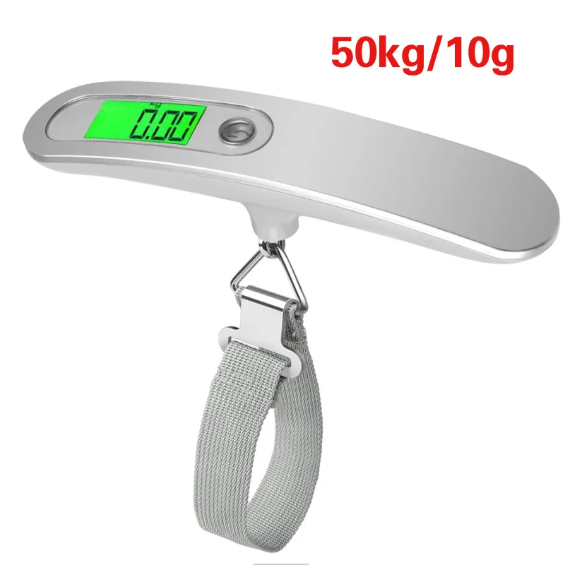 Portable Electronic Scale Digital LCD Hanging Scale 110Lb/50Kg Luggage Suitcase Travel Baggage Bag Weight Scale Balance Tool