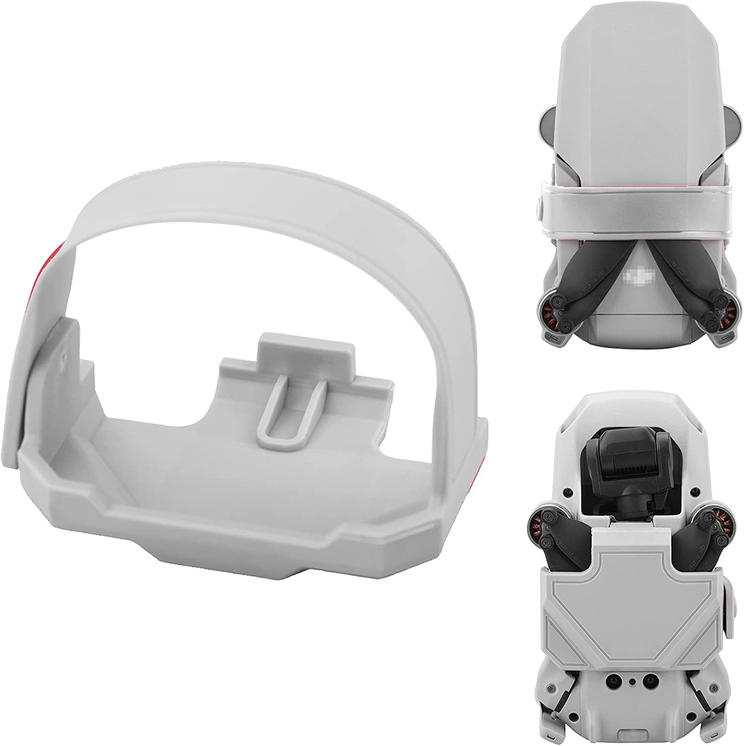 Propeller Holder Guard for DJI Mini 4K/Mini 2 Se/Mini 2/Mavic Mini, Quick Release Drone Blade Protector & Stabilizer Strap, Portable Travel Storage Accessories (Grey)
