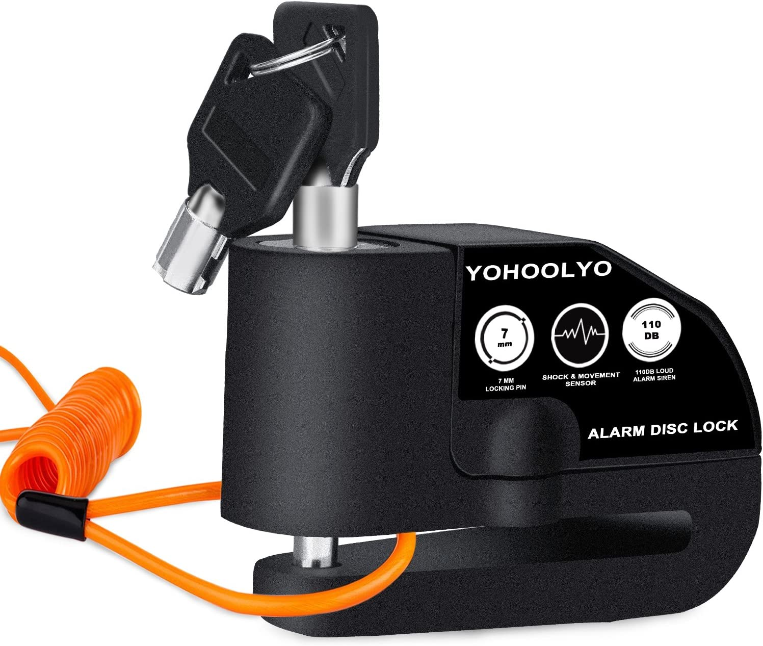 Bloqueo de Disco de Alarma para Motocicleta Antirrobo Impermeable Recordatorio