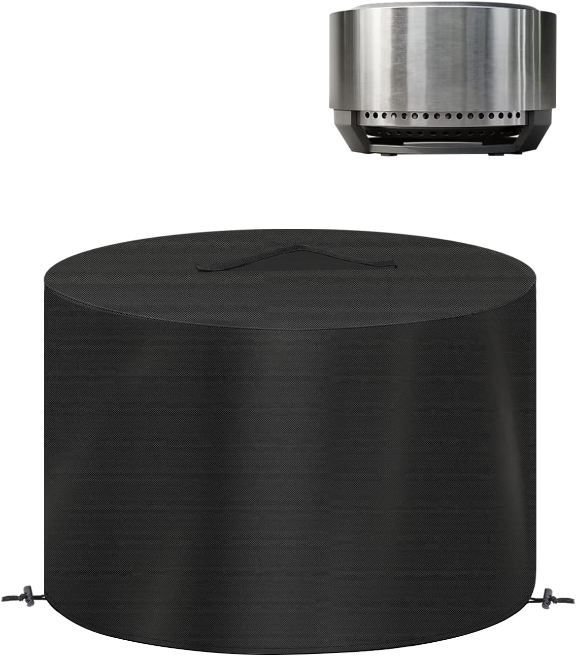 Cover for Solo Stove Summit 24 Fire Pit — Water-Resistant Outdoor Protection — 600D Oxford with PVC Backing, inside Seam-Taped, Drawstring Hem, Top Handle — Accessories for Solo Stove Summit