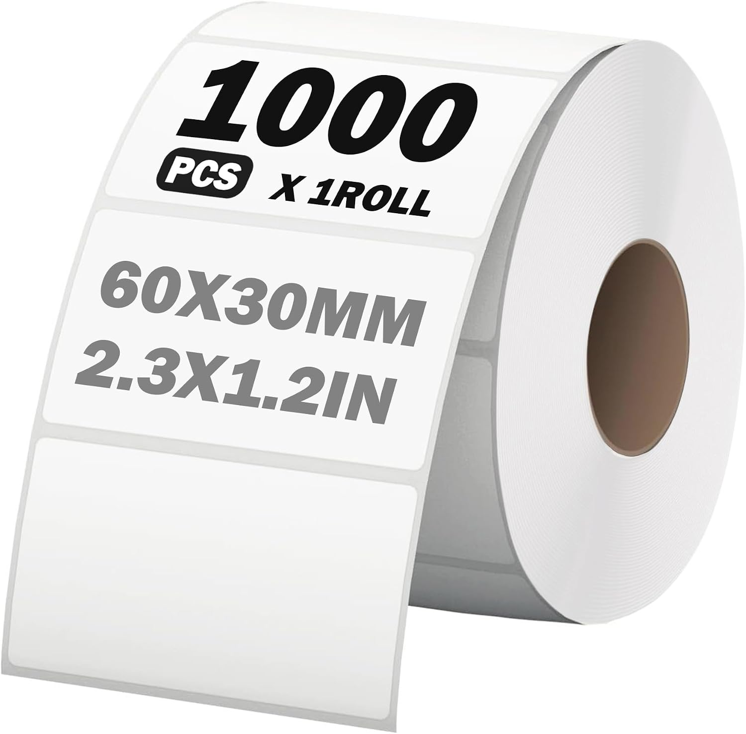 Direct Thermal Labels 2.3 in X 1.2 Inch Barcode Self-Adhesive Address Shipping Thermal Stickers 1000 Labels per Roll