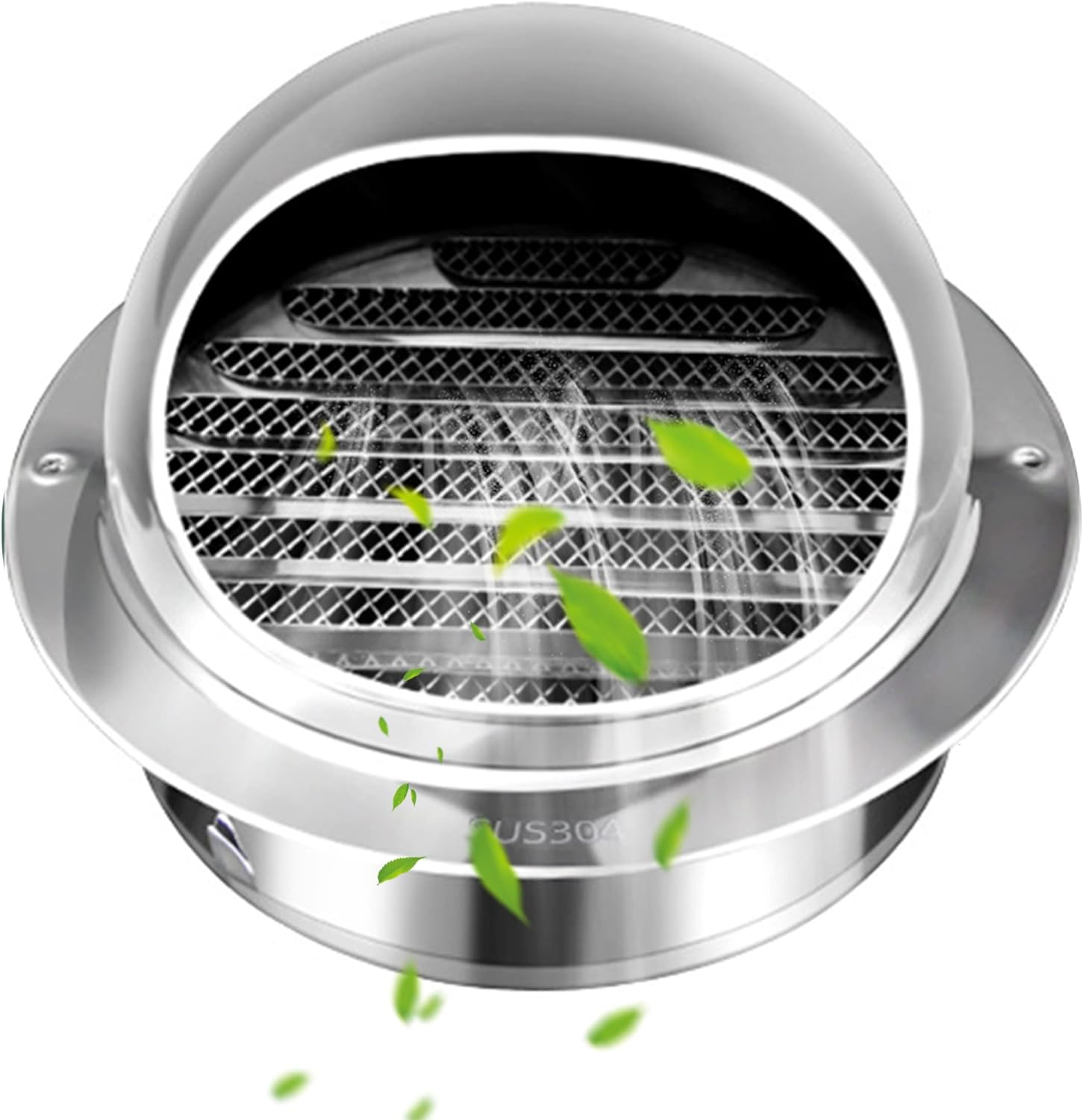 4 INCH Wall Air Vent Cover,  Thicken 304 Stainless Steel round Extractor Wall External Cover for Apartment, Villa, Flats, House