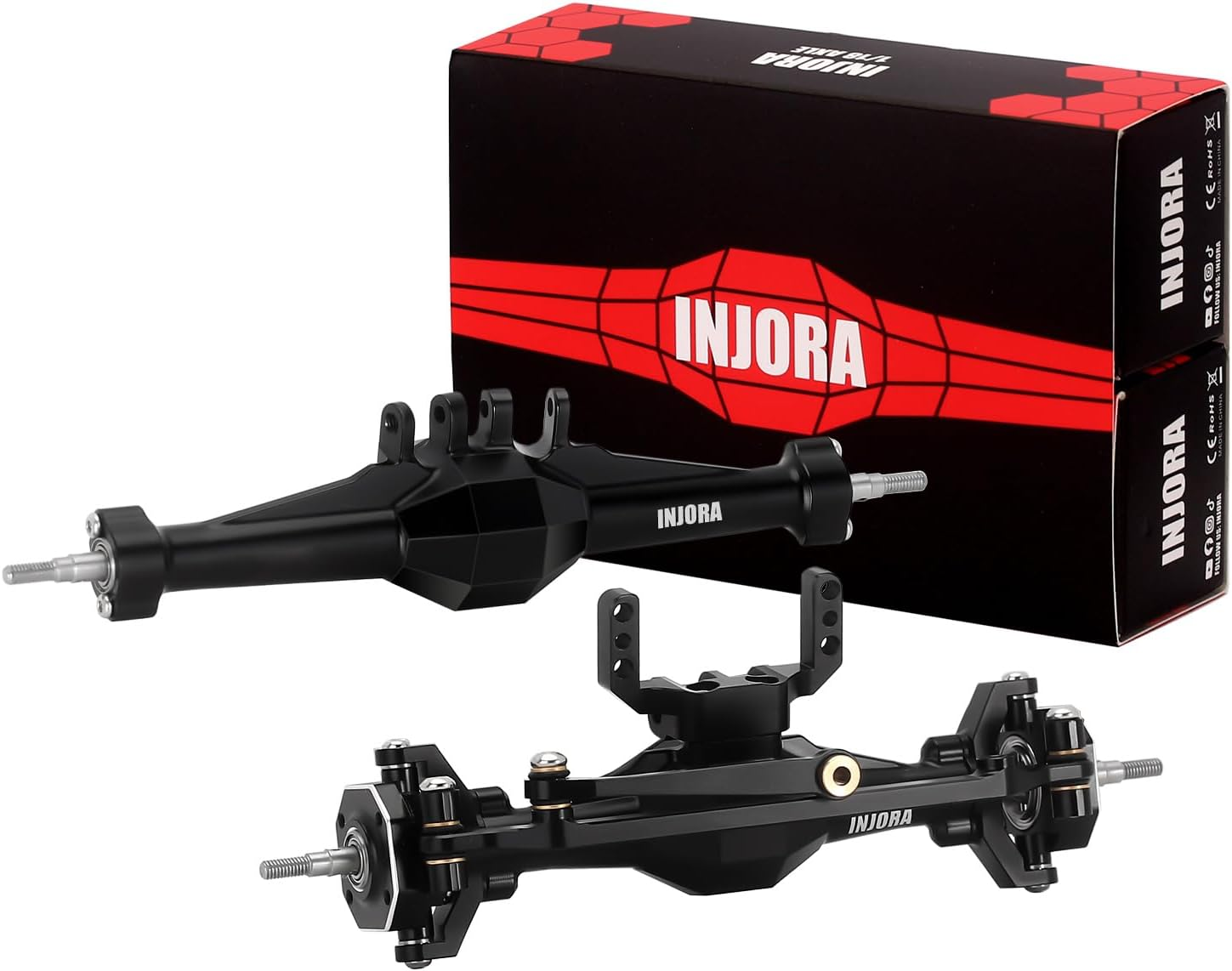 INJORA +4mm Diamond Axles with Lay Down Servo Mount & Links for 1/18 TRX4M(Si... - Picture 9 of 14