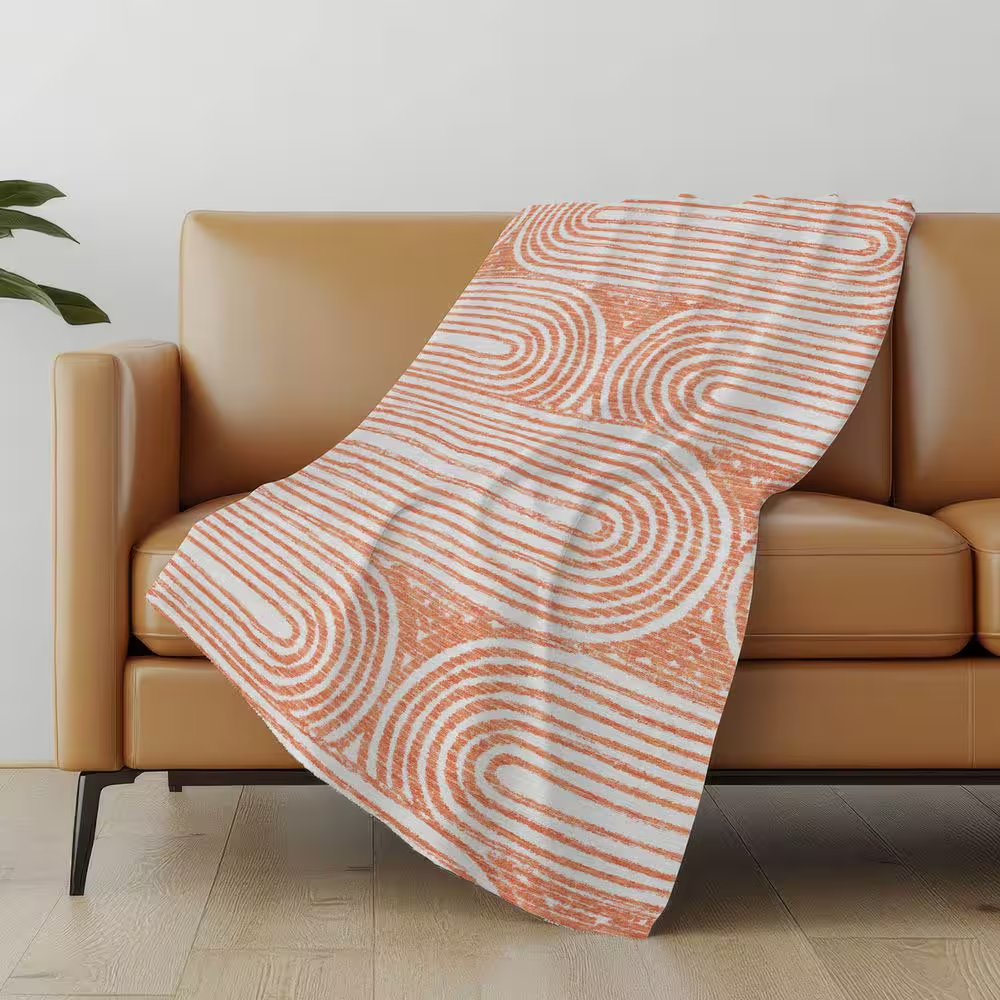 Premium Machine Washable ASB540 Salmon 50 In. X 70 In. Sherpa Throw Blanket