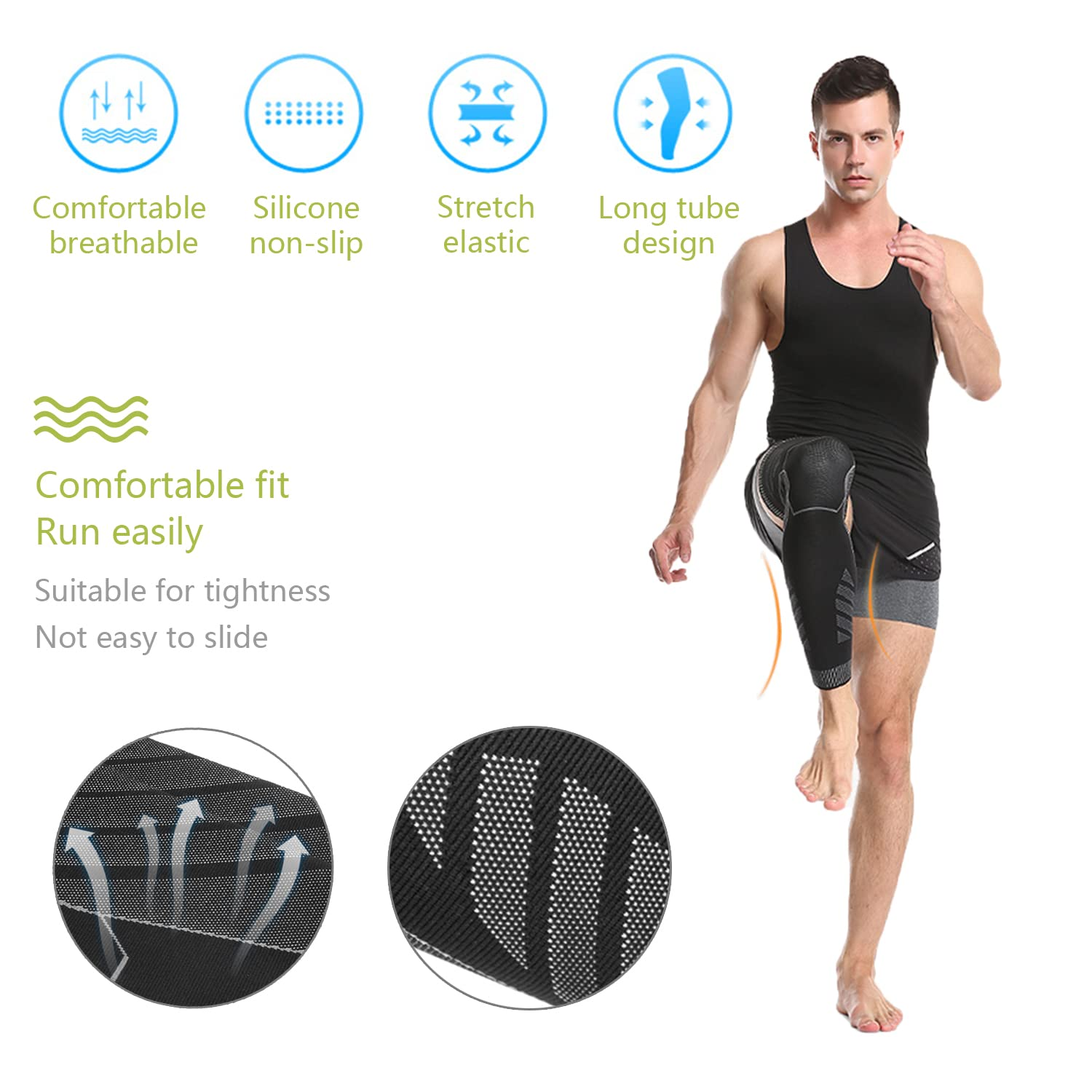 SOLO ACTFIT Compression Knee Brace Knee Support Compression Sleeve for Arthri... - Picture 3 of 15