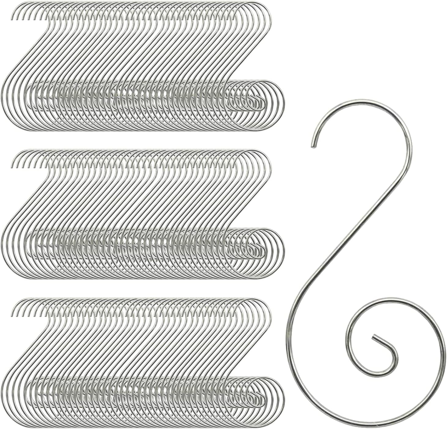 Christmas Ornaments Hooks Christmas Tree Hanger Great for Christmastree Decoration - 120 / Silver