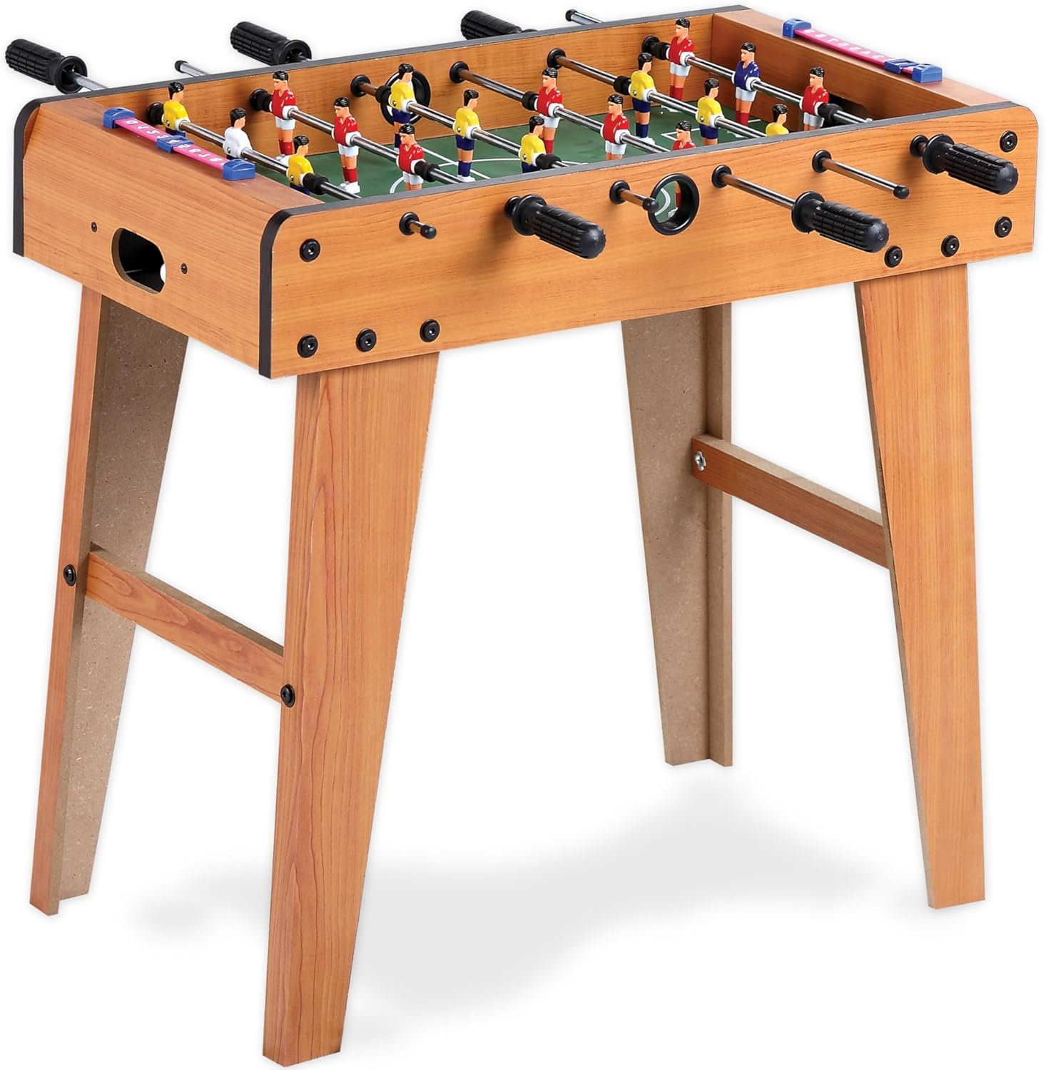 . Calcio Balilla in Legno, Biliardino Da Casa Con 2 Palline E Segnapunti, Tavolo Calciobalilla per Adulti E Bambini, Altezza 62 Cm, Istruzioni in Italiano