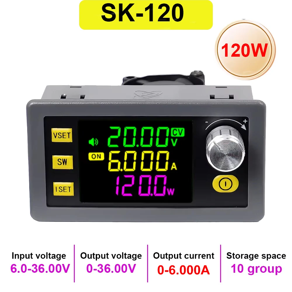 SK120/SK150 CNC DC Buck Boost Converter 7A 150W/6A 120W 0-36V Adjustable Regulated Laboratory Power Supply CC CV Power Module