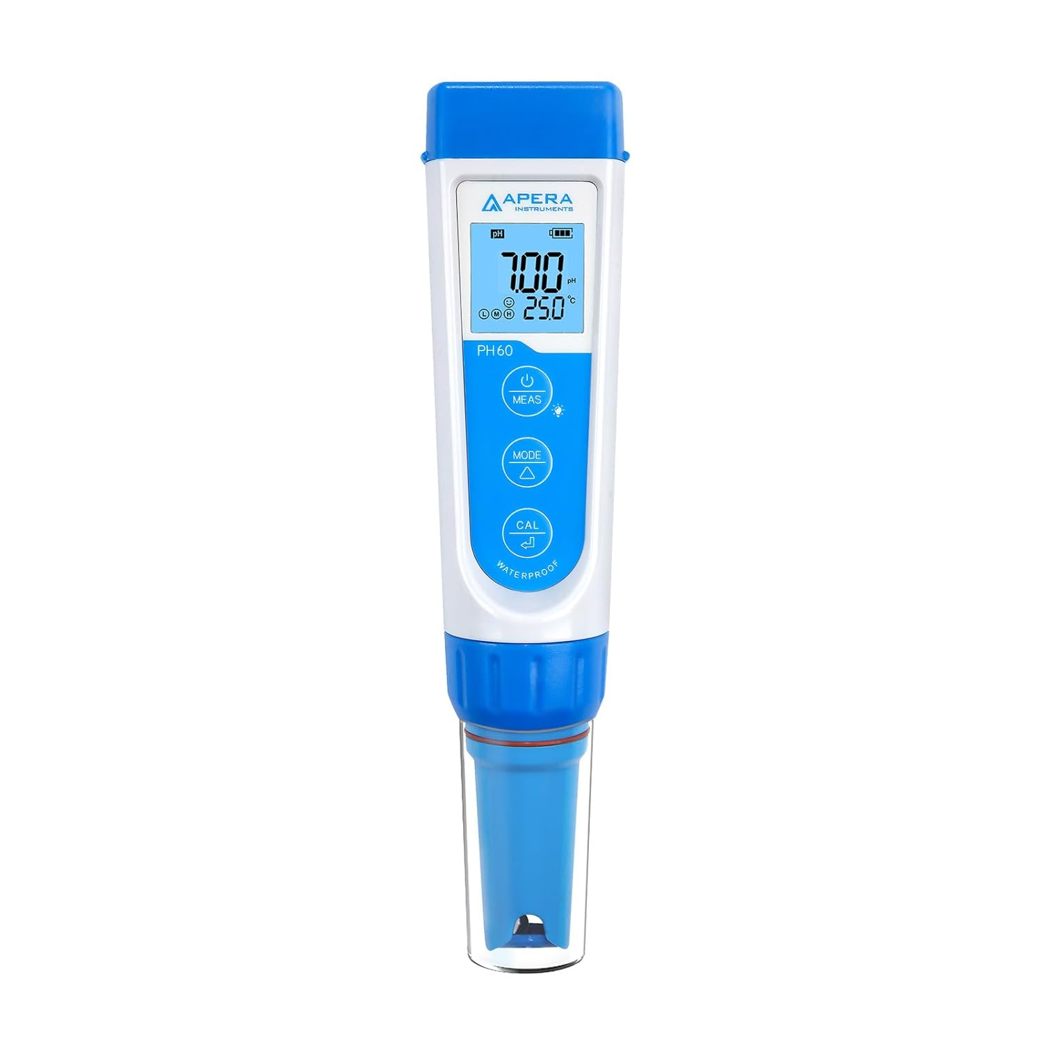 AI311 Premium Series PH60 Waterproof Ph Pocket Tester Kit, Replaceable Probe, ±0.01 Ph Accuracy, Lcd Display