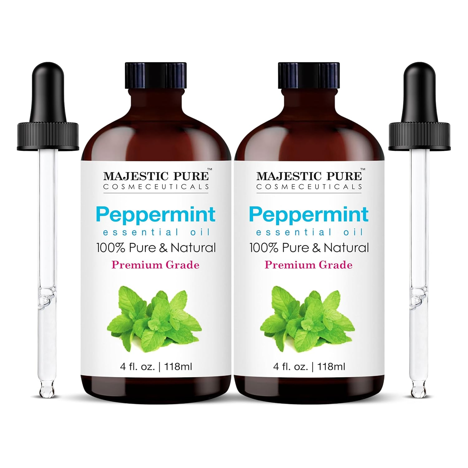 Aceite esencial de menta piperita | Aceite de menta 100 % puro y natural