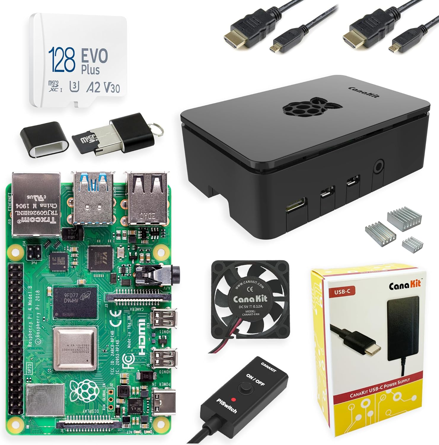 raspberry pi 4 8GB microSDHCカード128G Raspberry Pi 4 B Model B Starter Kit 8GB RAM and 128GB SD