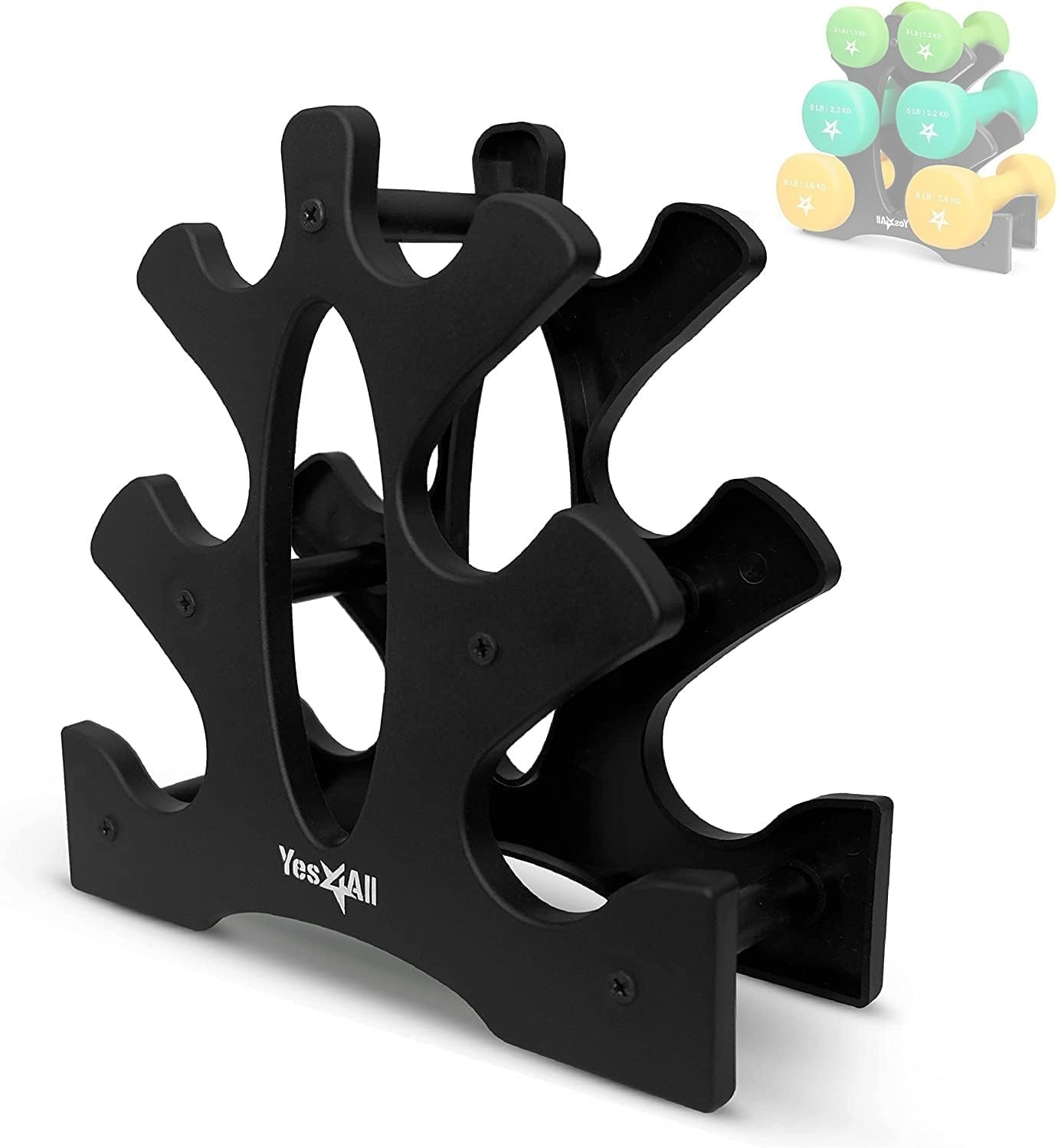 Pesas Mancuernas Neopreno Par 2 Unidades Antideslizantes Hexagonales Pesas Gym