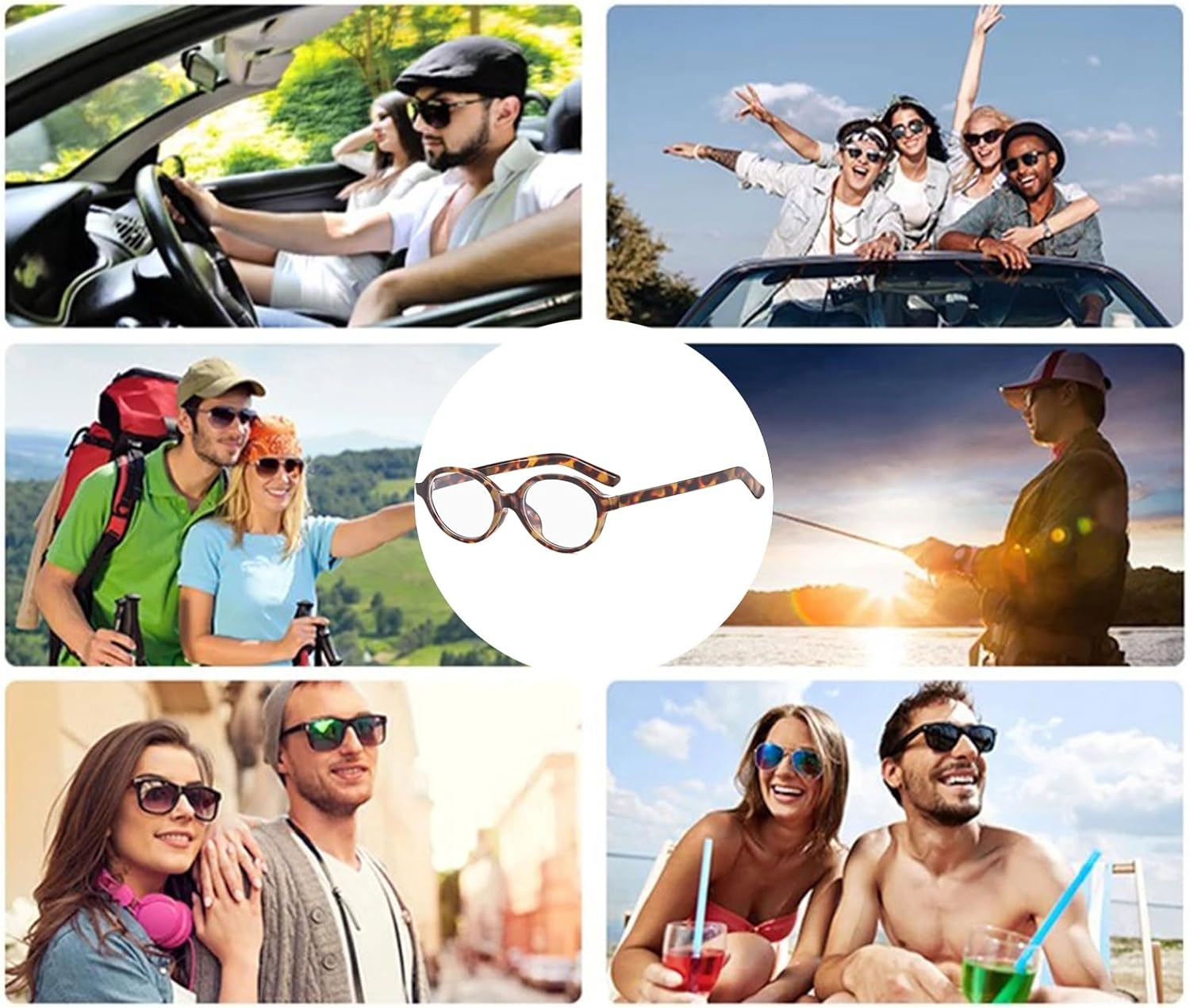 YAMEIZE Oval Blue Light Glasses Women Men - Small Anti Blue Light Glasses Ret... - Picture 7 of 19