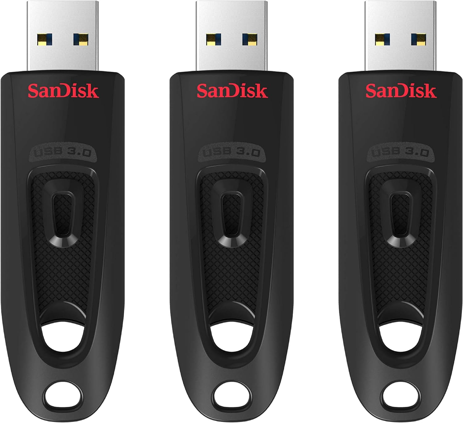 Sandisk 32GB 3-Pack Ultra USB 3.0 Flash Drive 32GB (Pack of 3) - SDCZ48-032G-GAM46T, Black