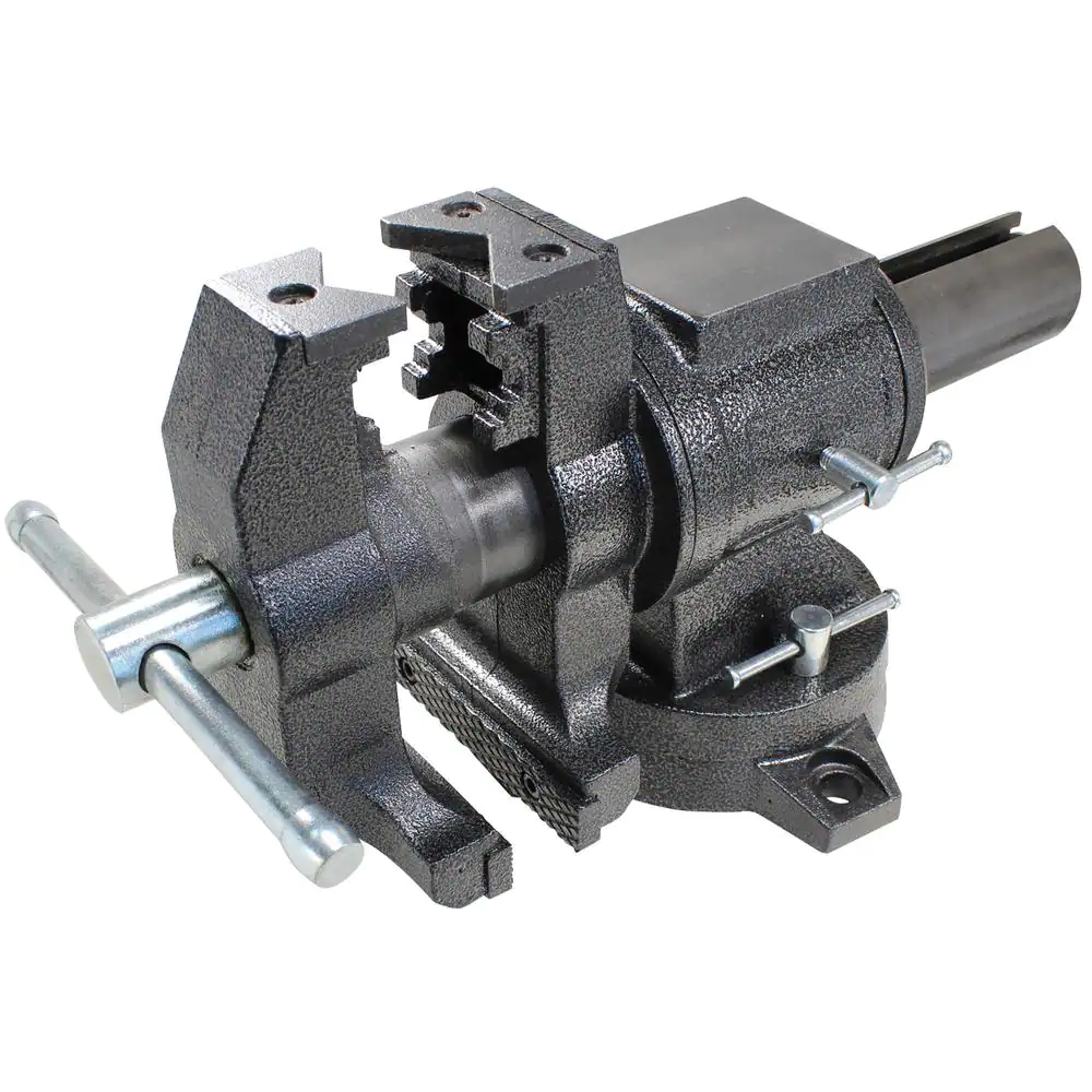 5 In. Multi-Purpose Rotating Pipe and Bench Vise with Swivel Base