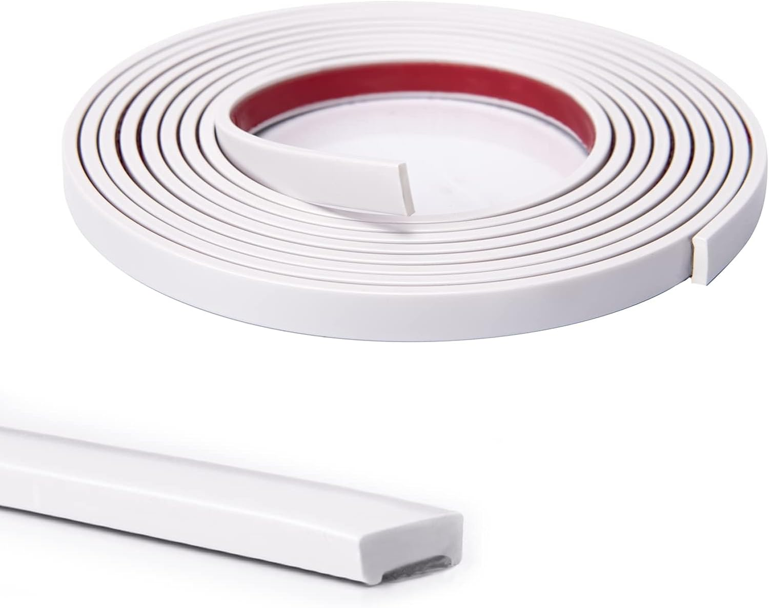 10 Ft Peel and Stick Flexible Vinyl Molding Trim for Wall Tile Edges, Kitchen backsplash, Mirrior Frame in White