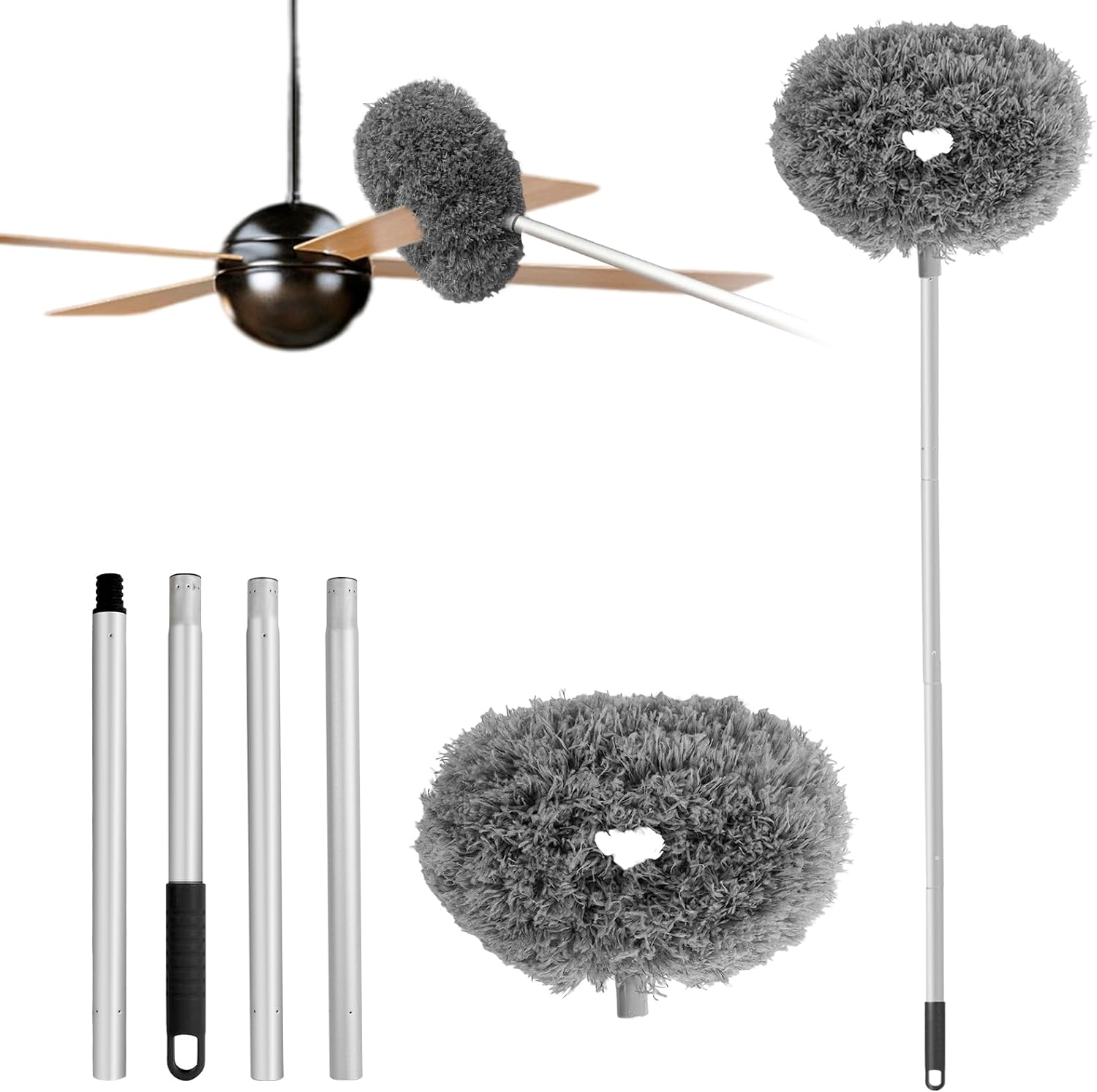 Ceiling Fan Cleaner Duster Reusable Microfiber Ceiling Fan Blade Cleaner Remo... - Picture 10 of 25