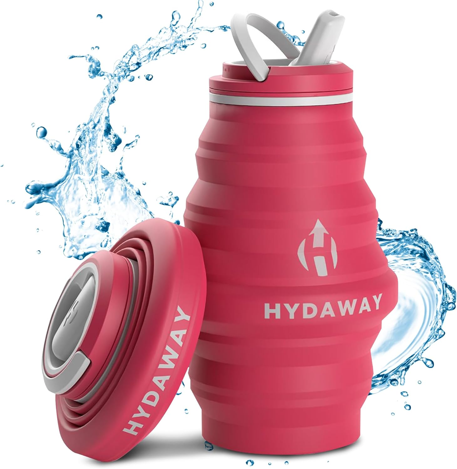 HYDAWAY Collapsible Water Bottle - 17oz I Reusable Water Bottles with Flip To... - Picture 11 of 17