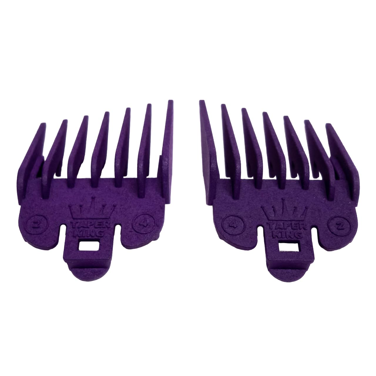 Clipper Guide Combs - Fool Proof Tapers & Fades at Home! Amethyst - #2 to #4 - Compatible with Oster/Andis Clippers!