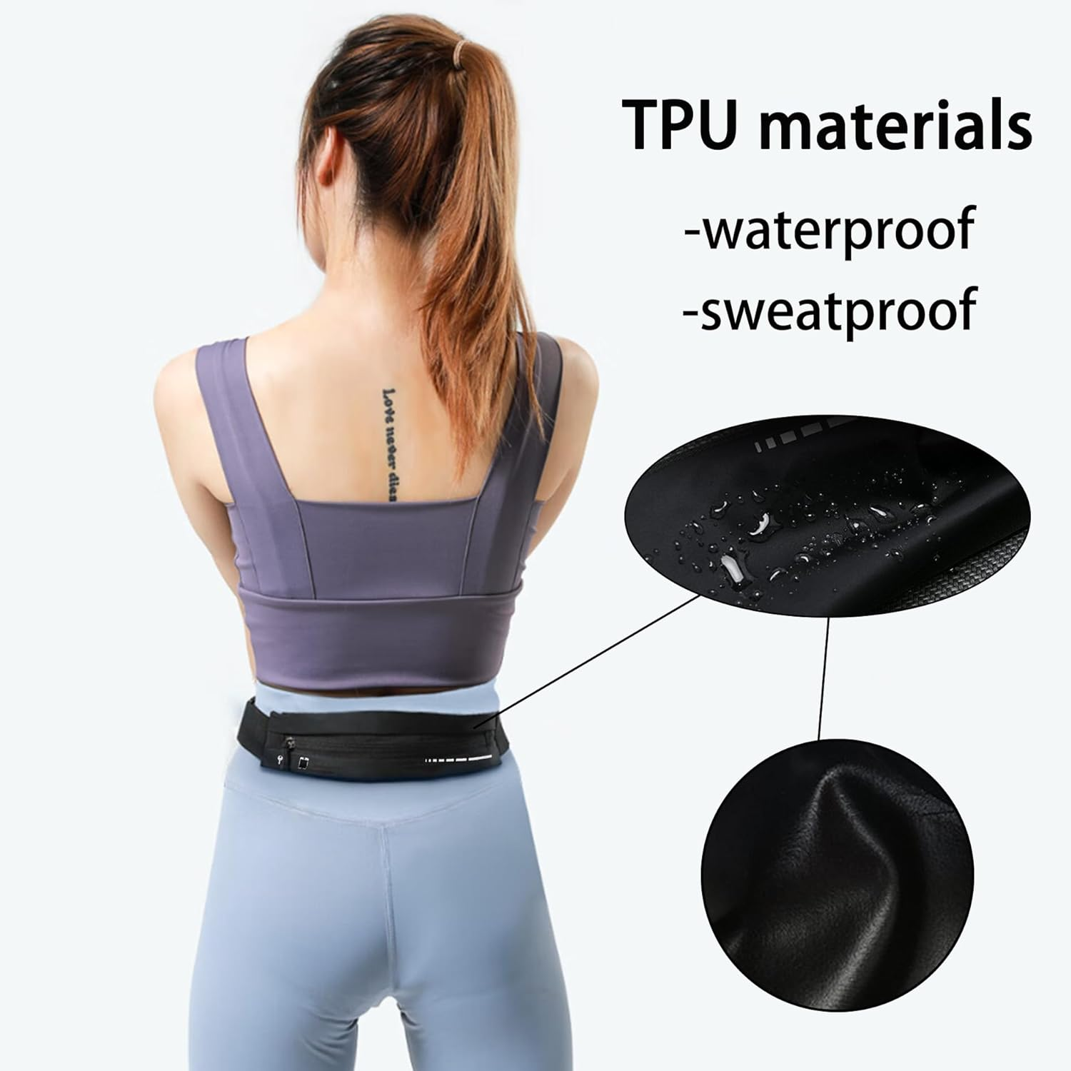 Slim Running Belt Fanny Pack for Men Women, Phone Holder for Running Water Re... - Picture 6 of 14