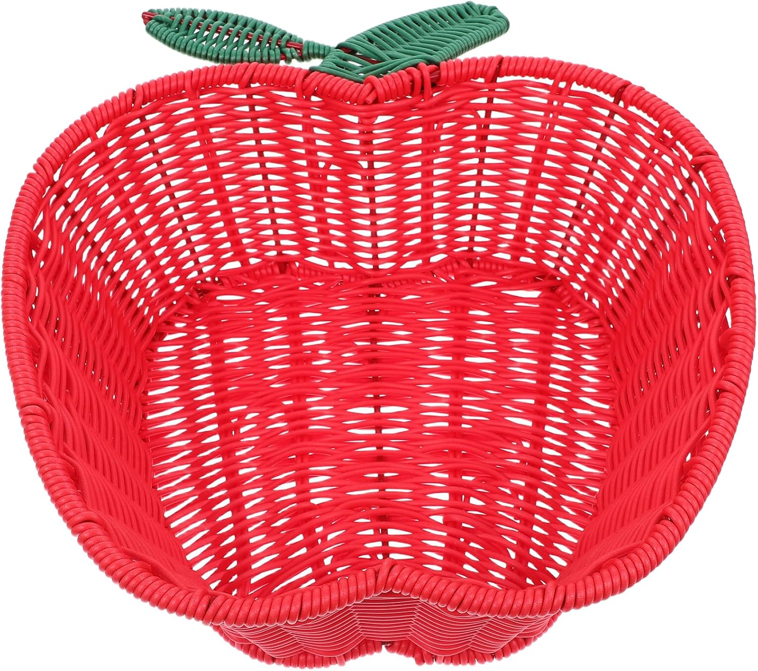 Woven Storage Basket 12.20X10.62X3.93In Handcrafted Fruit and Snack Serving Basket Compact Portable Kitchen Counter Organizer