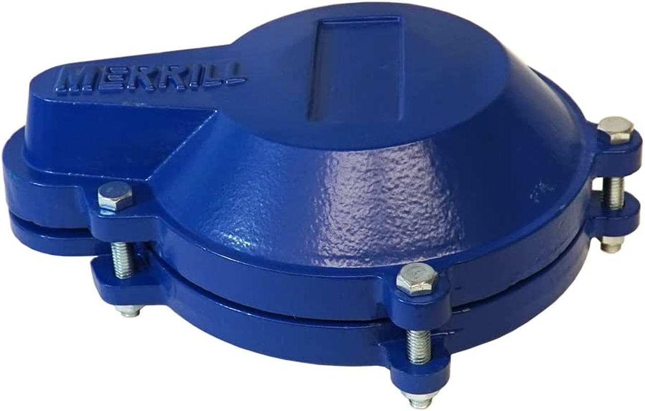 Merrill MFG 6-Inch Well Cap - Watertight Sanitary Pitless Adapter Cover, Cast Iron
